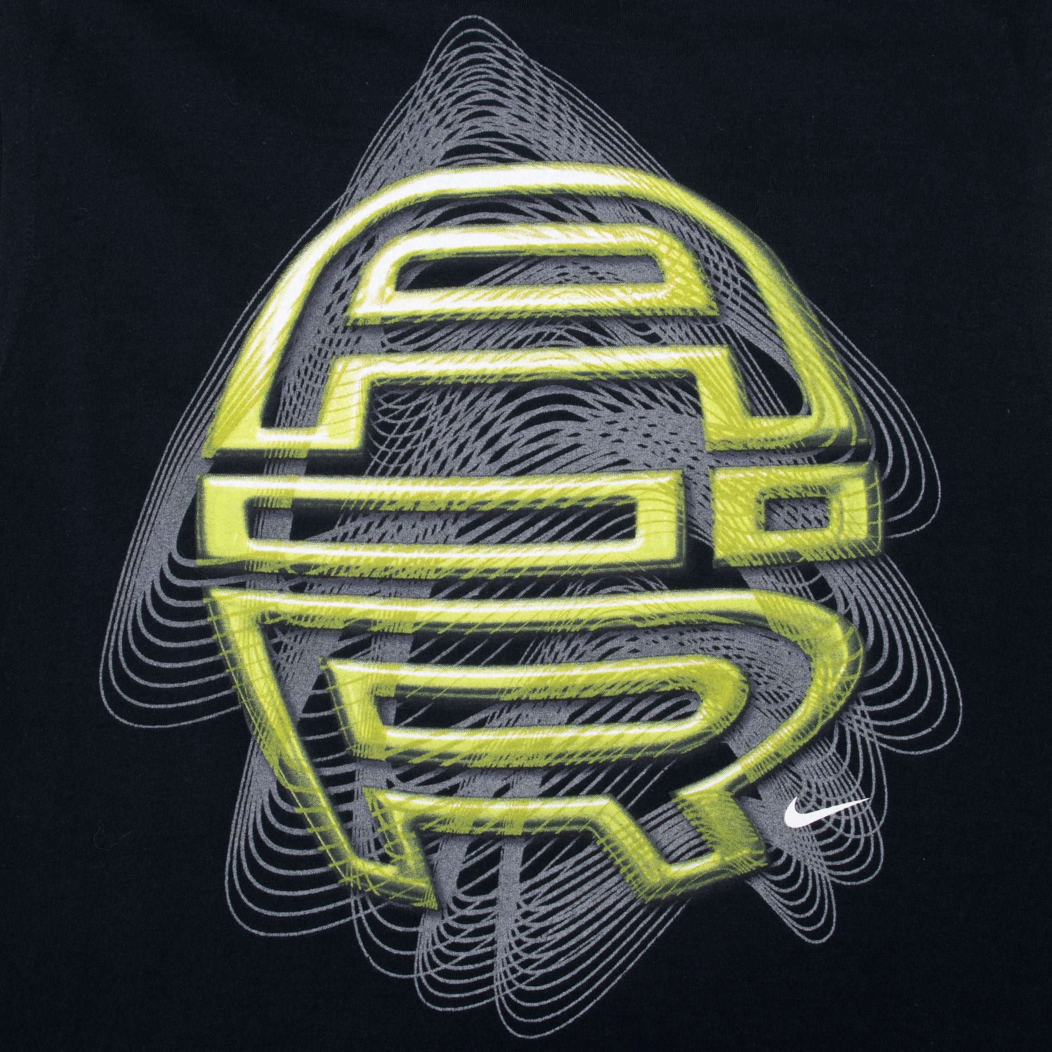 Vintage Nike Air Black Reflective Tank Top Tee Shirt 1990S Size XL Youth Made In Usa