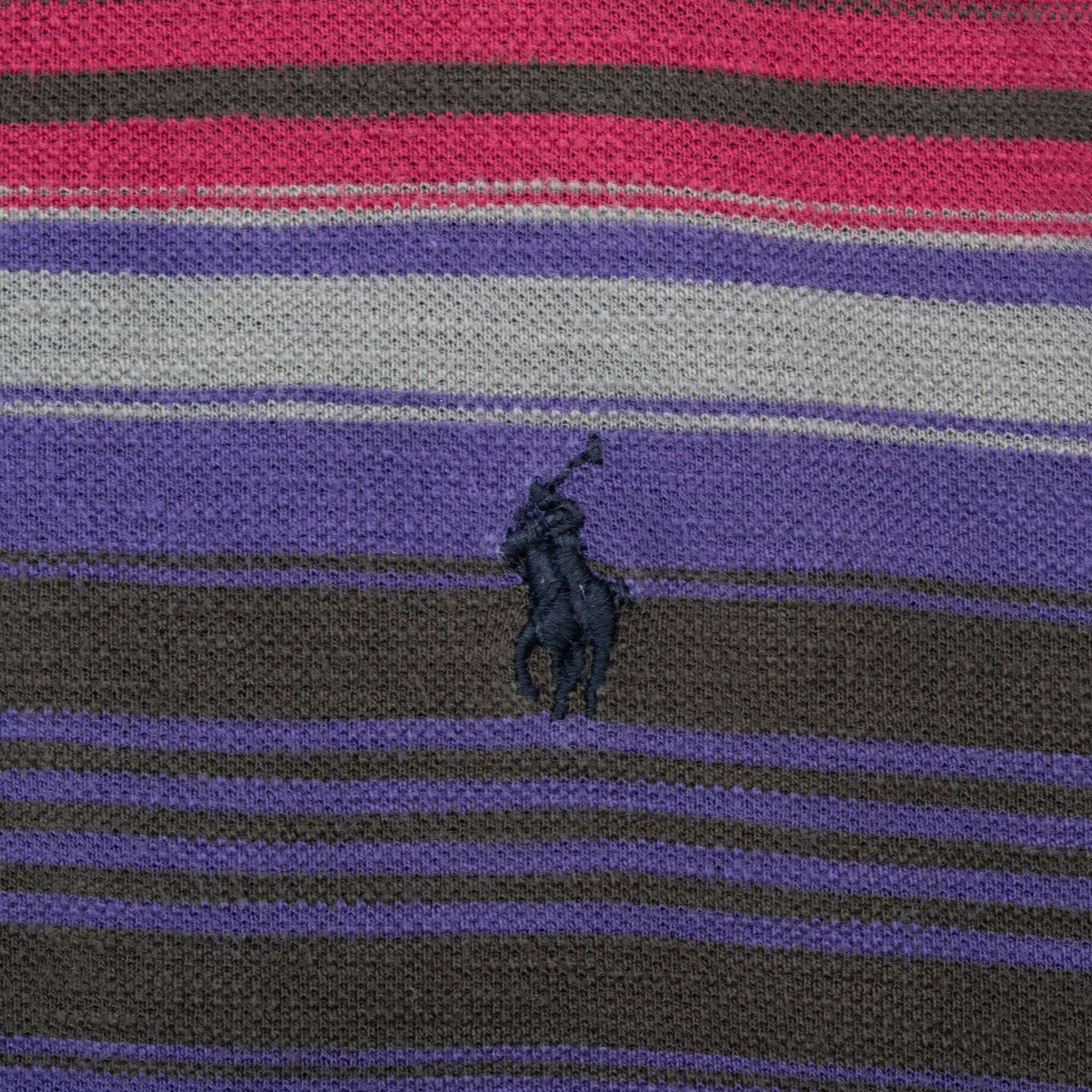 Vintage Ralph Lauren Striped Polo Shirt 1990S Size Large