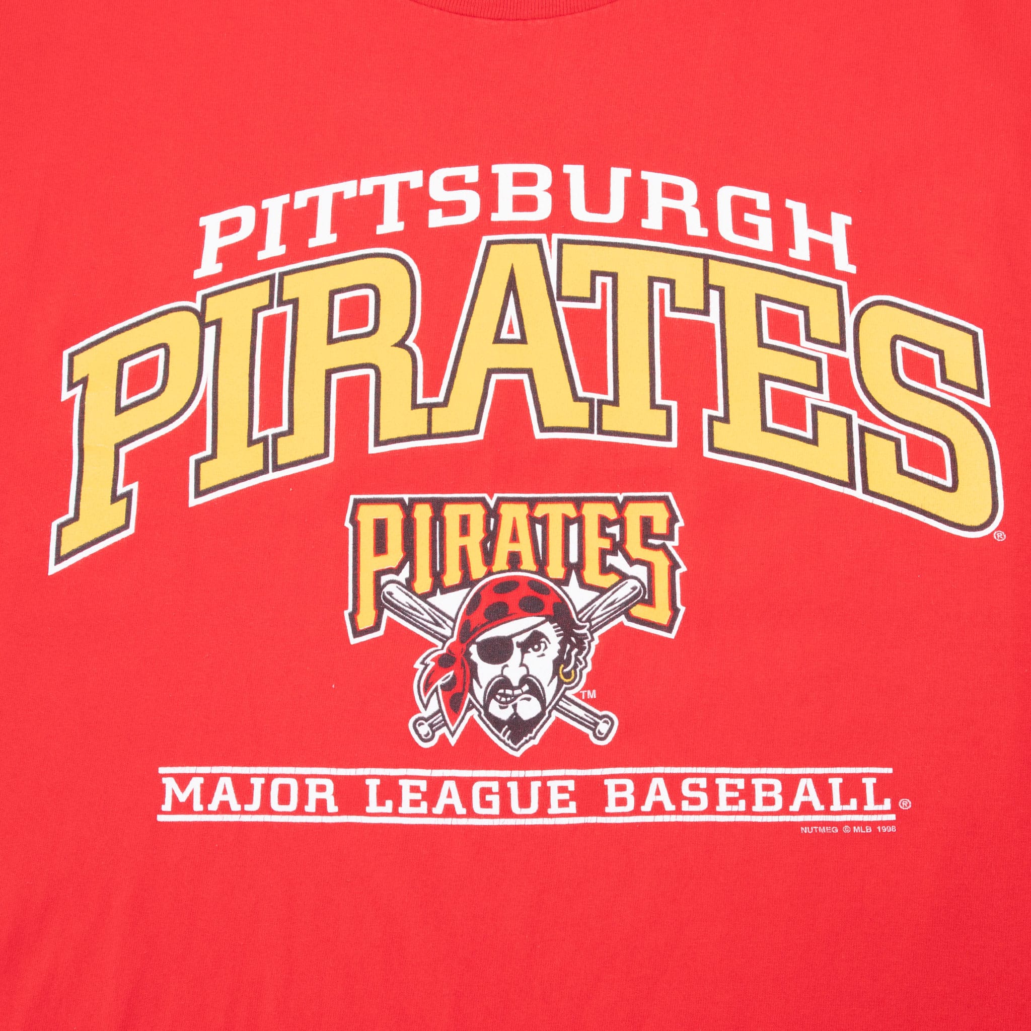 Vintage MLB Pittsburgh Pirates Red Tee Shirt 1998 Size Large