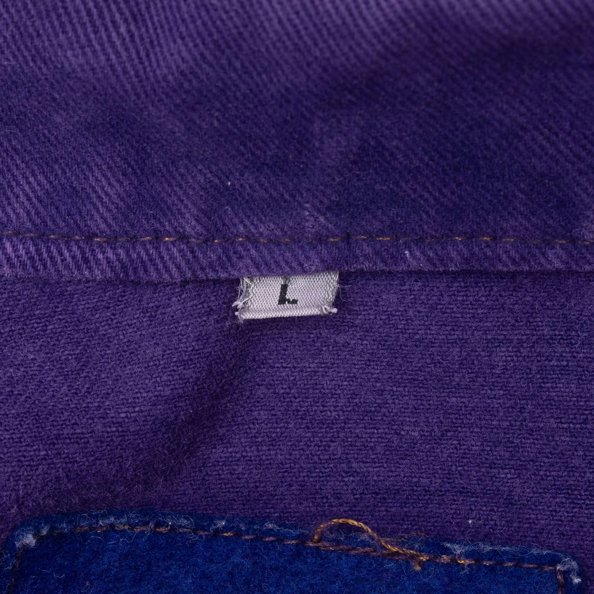 Vintage Marithe Francois Girbaud Purple Pleated 1990S Denim Jacket Size Large Made In Usa