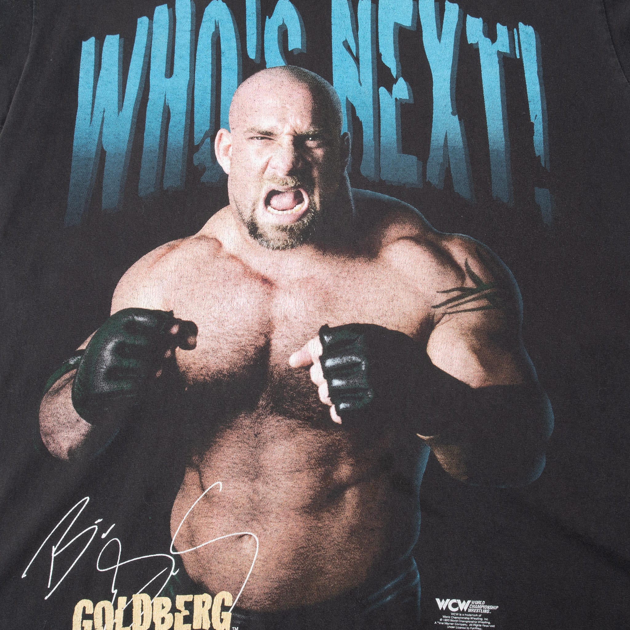 Vintage Wcw Wrestling Bill Goldberg Tee Shirt 1998 Size Large Made In Usa