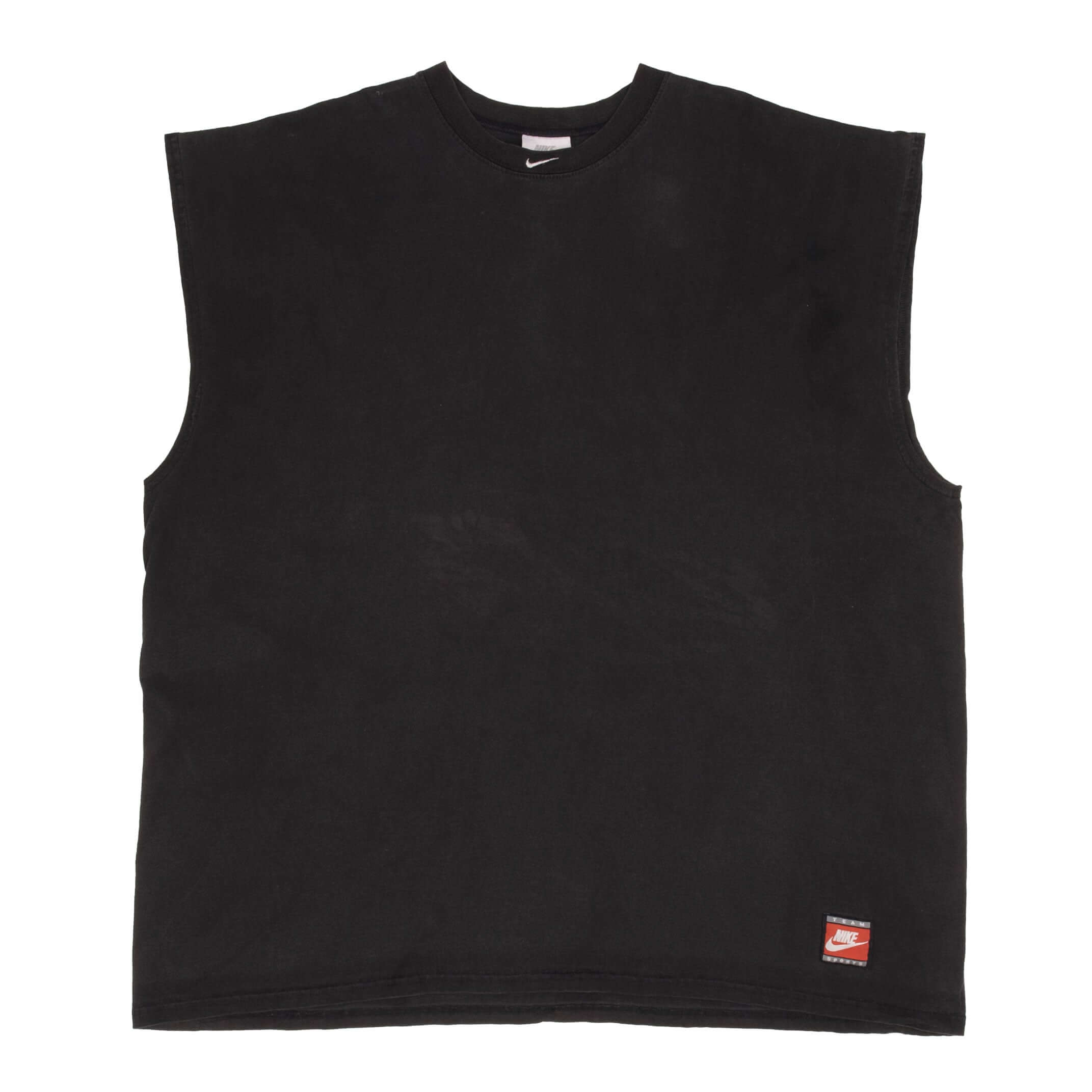 Vintage Nike Classic Center Swoosh Black Tank Top Tee Shirt 1990S Size 2XL