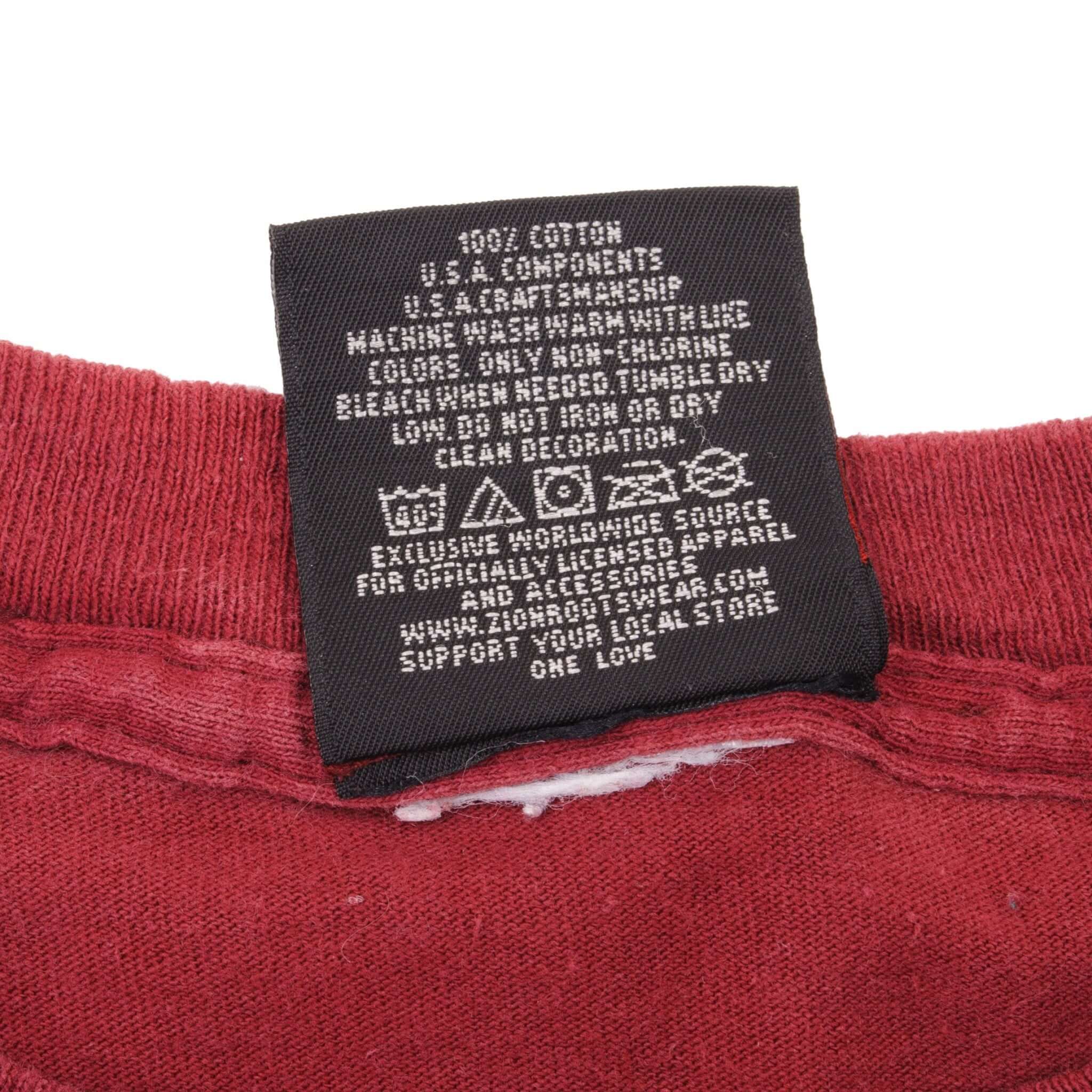 Vintage Bob Marley Reggae Tee Shirt Size XL Made In USA