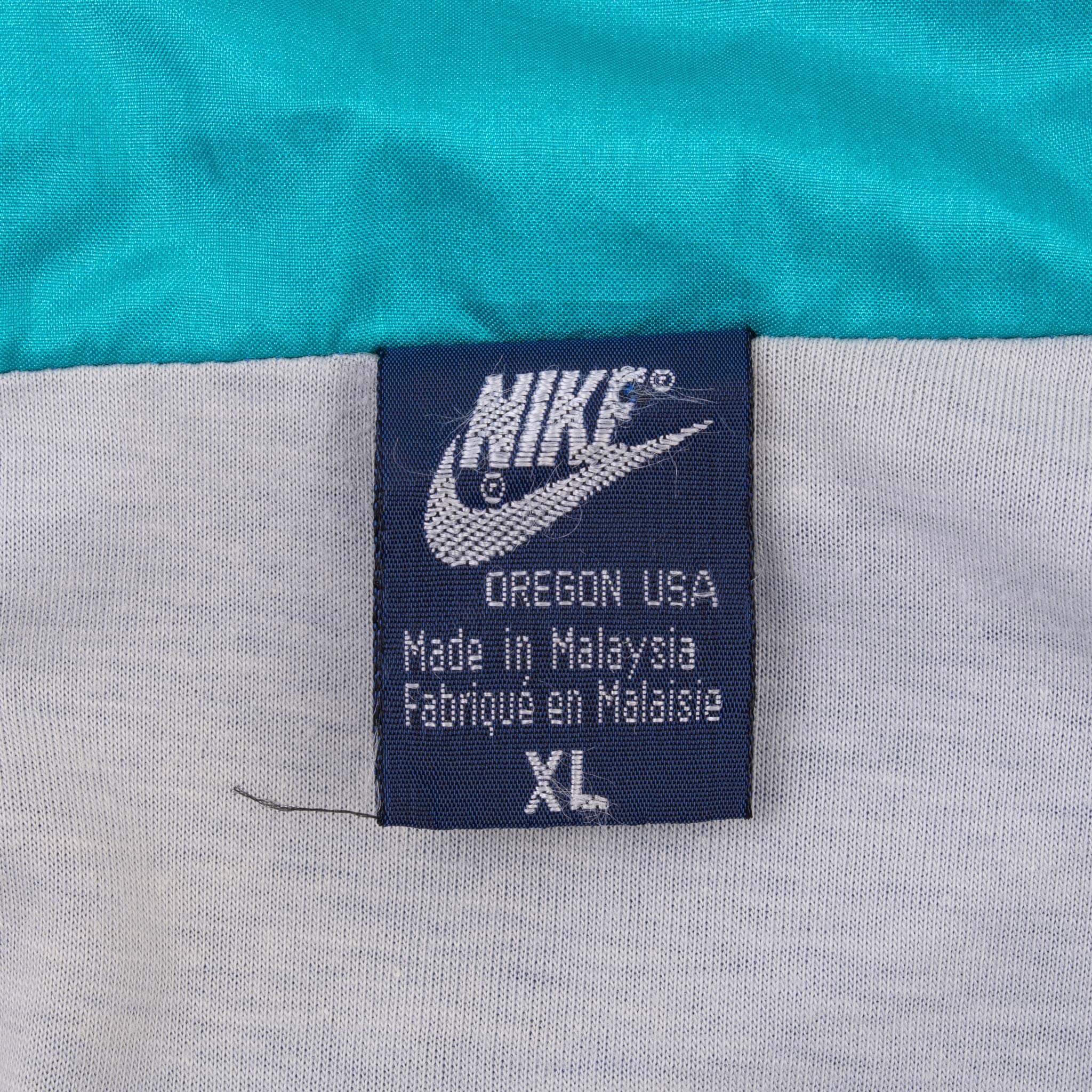 Vintage Nike Classic Swoosh Blue Windbreaker Jacket 1980S Size XL Blue Label
