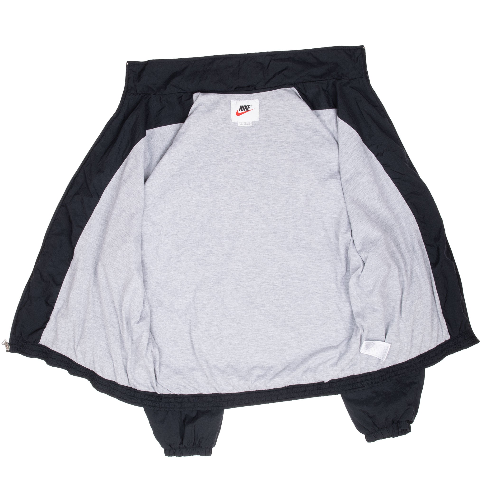 Vintage Nike Classic Swoosh Black Windbreaker Jacket 1990S Size XL