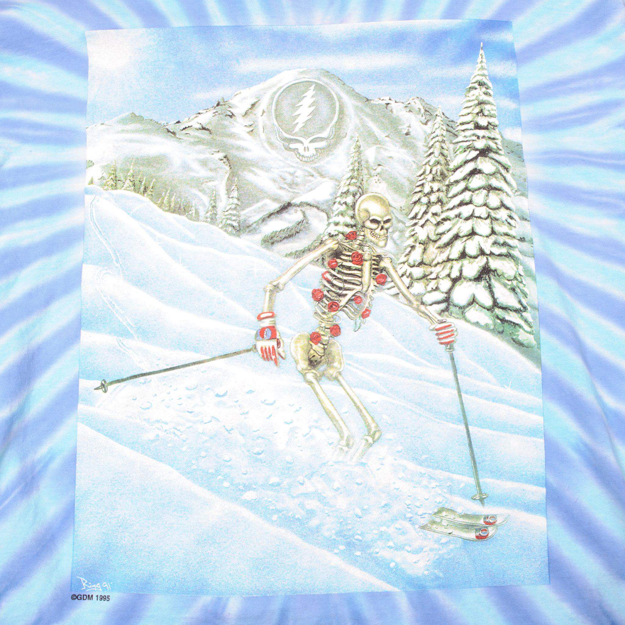 VINTAGE TIE-DYE THE GRATEFUL DEAD LONG SLEEVES TEE SHIRT 1995 SIZE XL