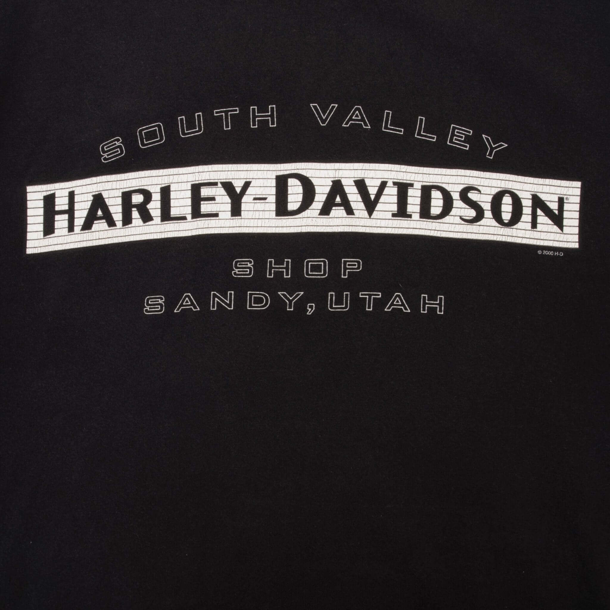 Vintage Harley Davidson Tee Shirt Engine Sandy, Utah 2000 Size Medium Made In USA.