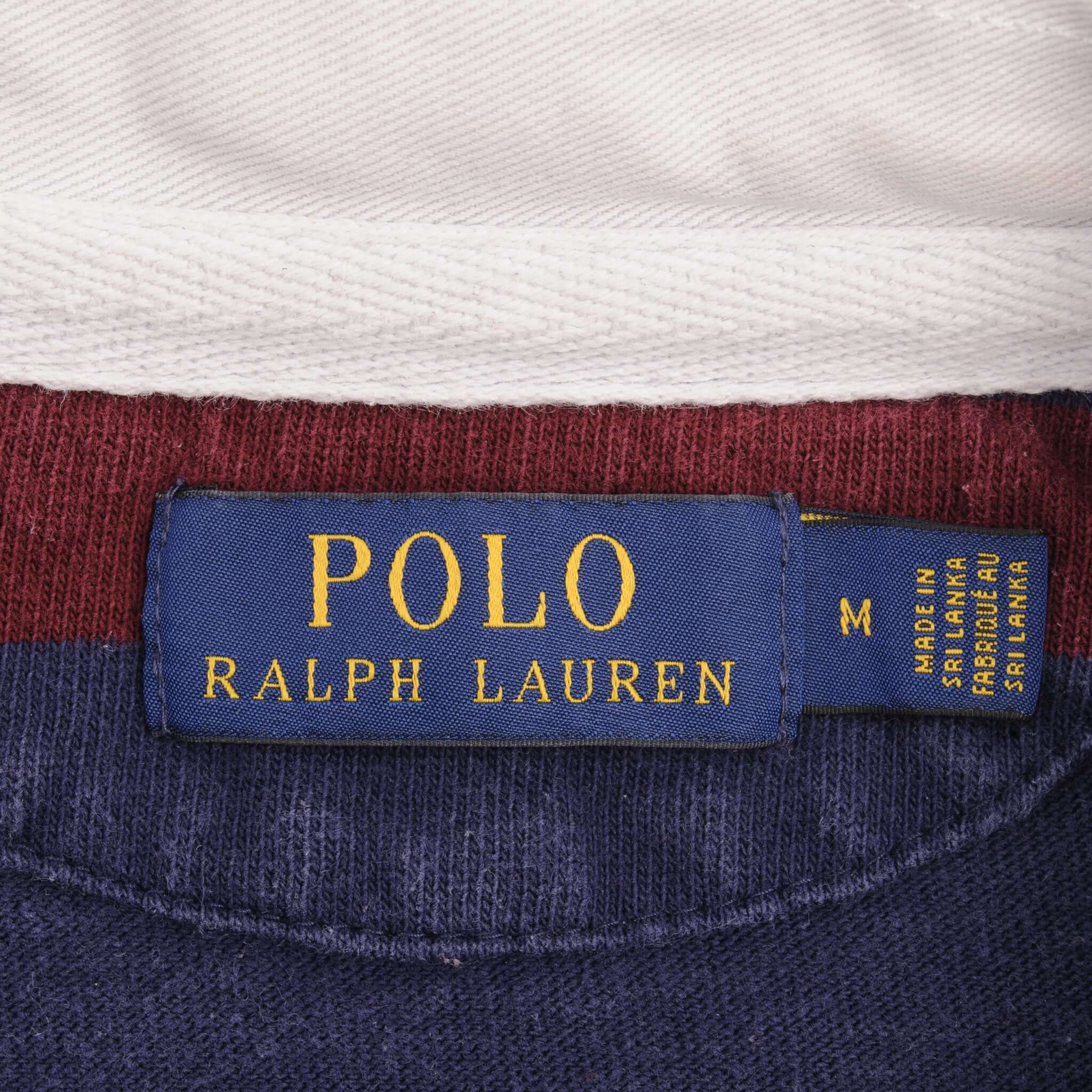 Vintage Polo Ralph Lauren Striped Blue And Red Polo Shirt Size Medium