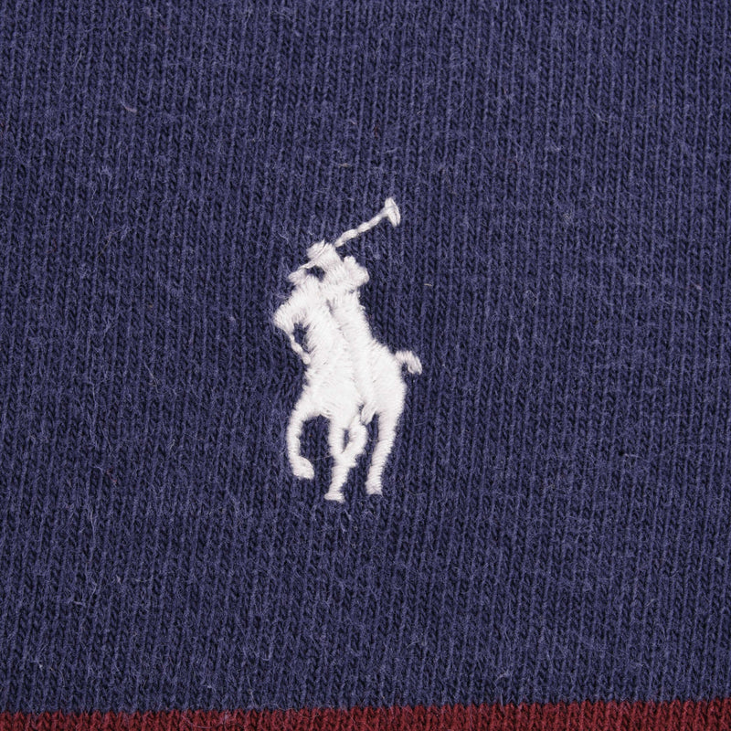 Vintage Polo Ralph Lauren Striped Blue And Red Polo Shirt Size Medium