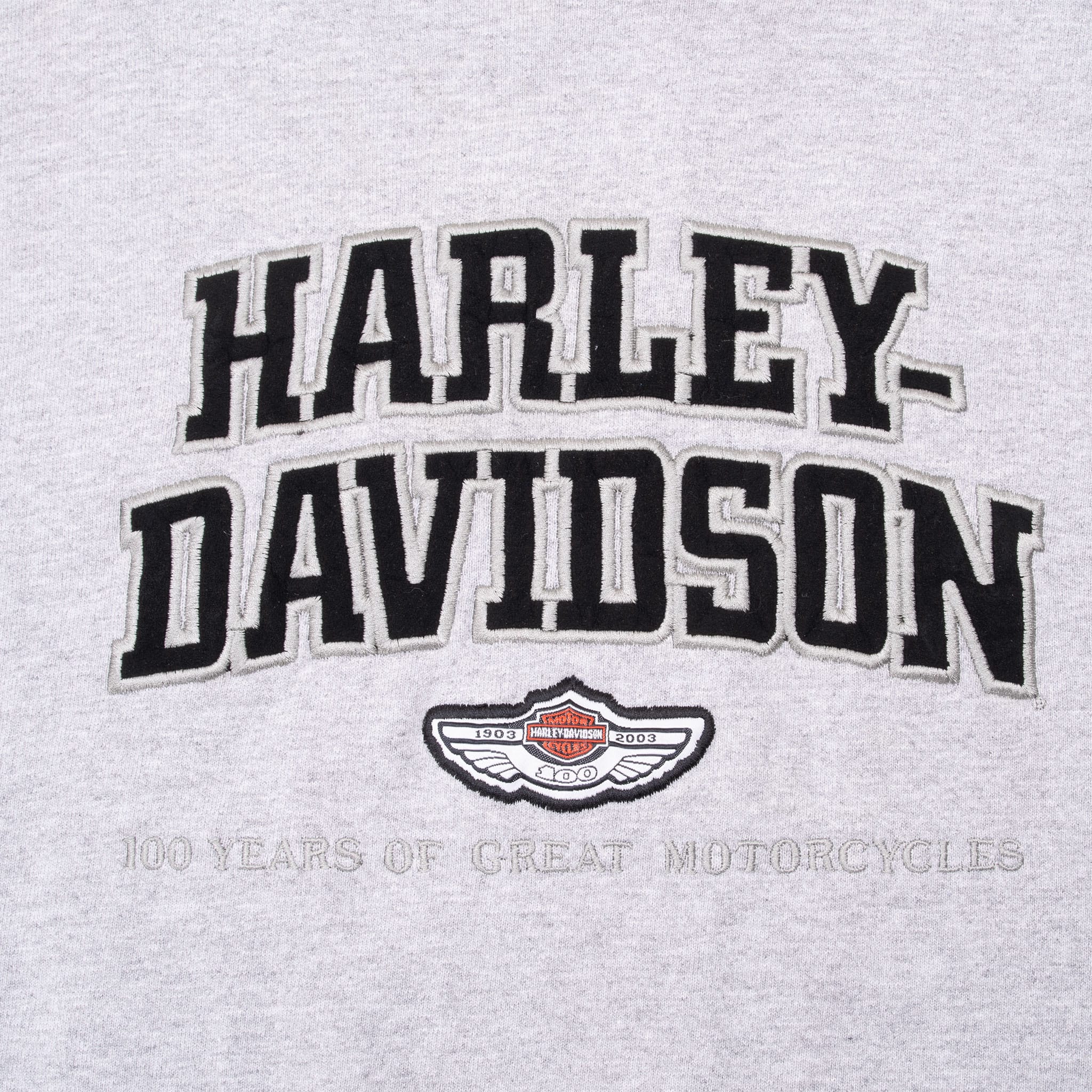 Vintage Harley Davidson Embroidered Grew Crewneck Sweatshirt 1990S Size Large Made In USA