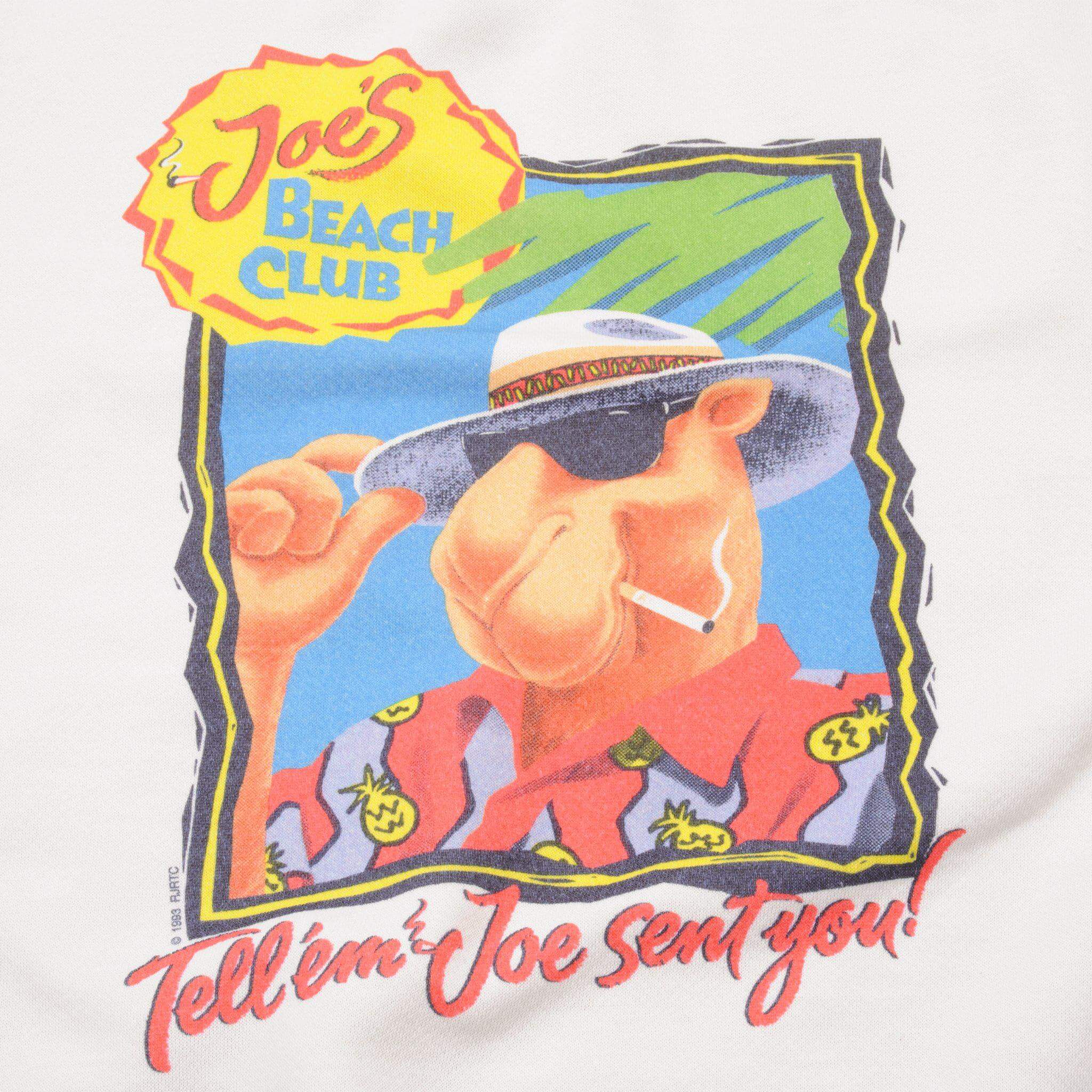 VINTAGE CAMEL JOE'S BEACH CLUB SWEATSHIRT 1993 SIZE LARGE MADE IN USA