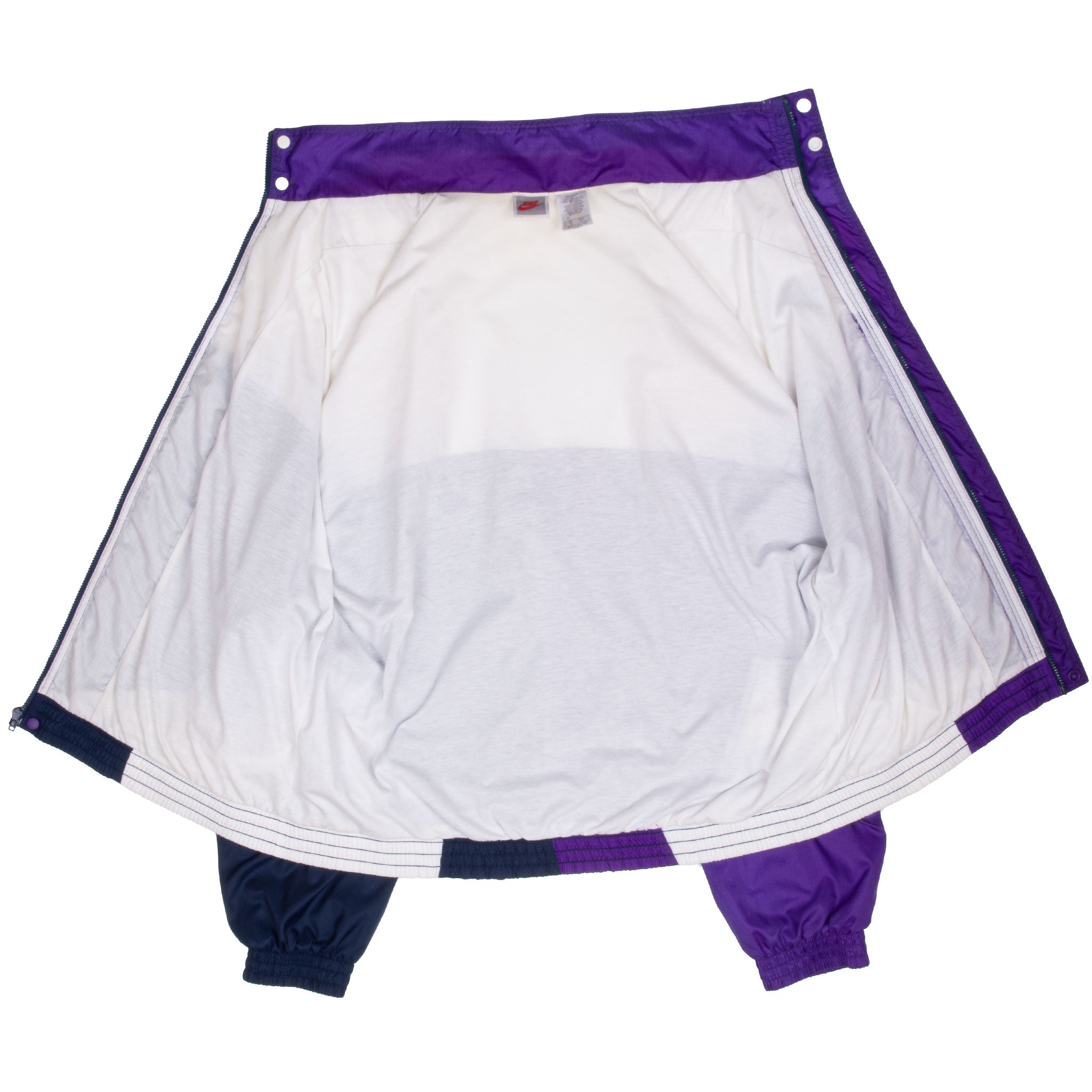 Vintage Nike Swoosh Purple Windbreaker Jacket Late 1980S Size XL