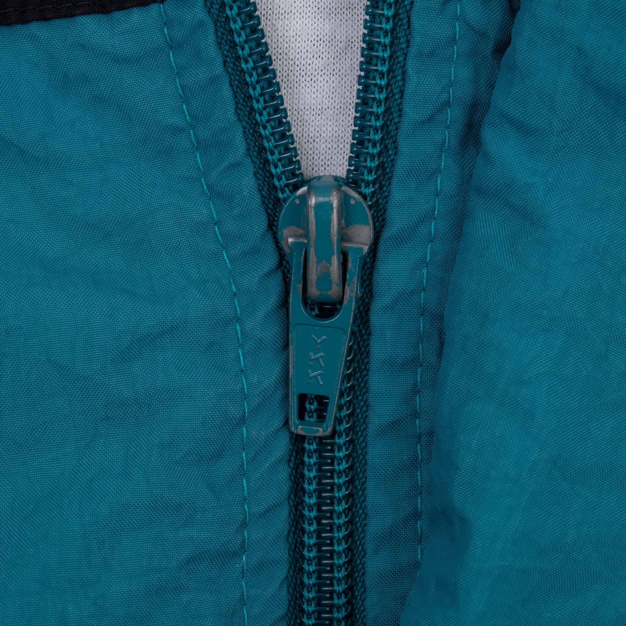 Vintage Nike Classic Swoosh Black and Cyan Windbreaker Jacket 1980S Size Large