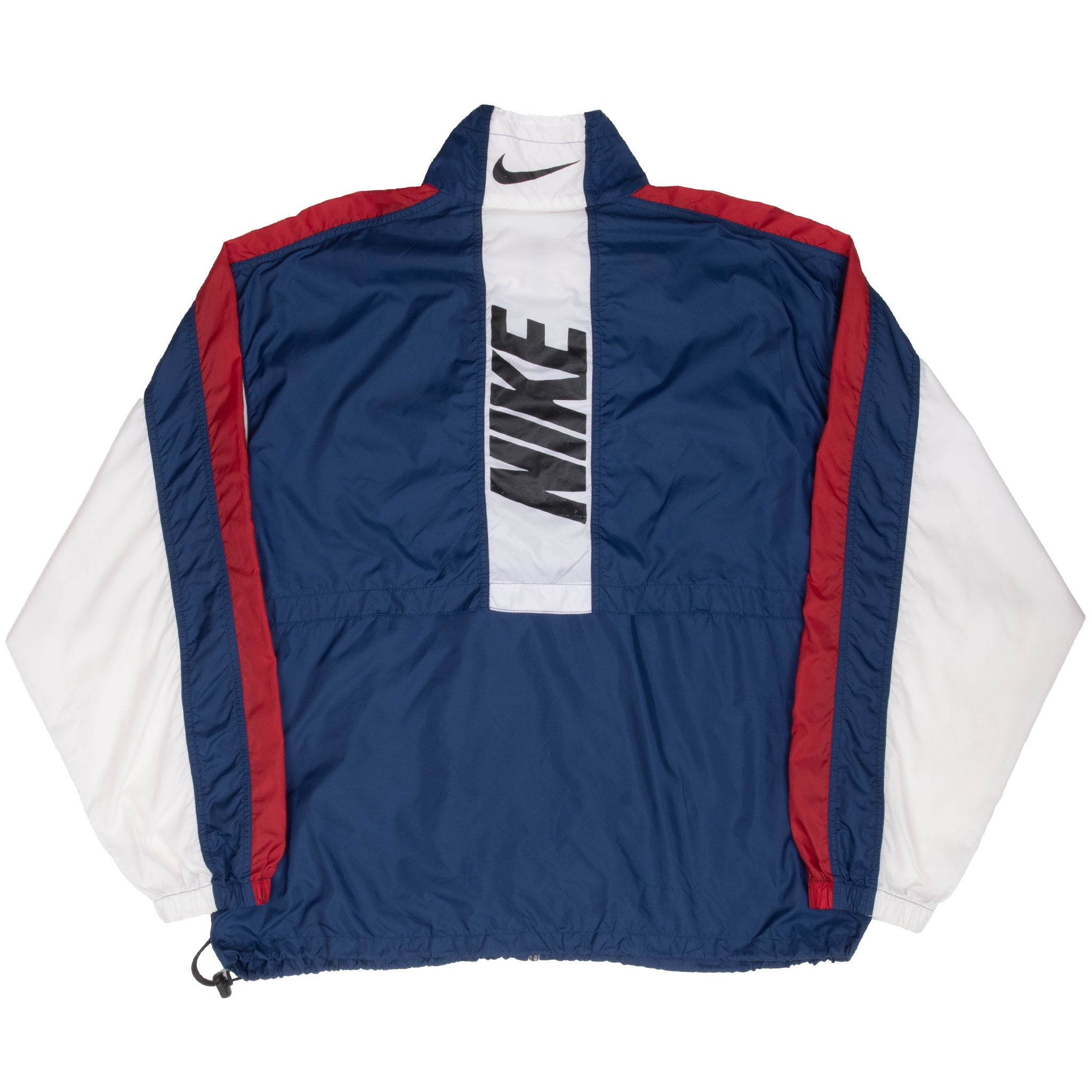 Vintage Nike Classic Swoosh Blue Windbreaker Jacket 1990S Size Large