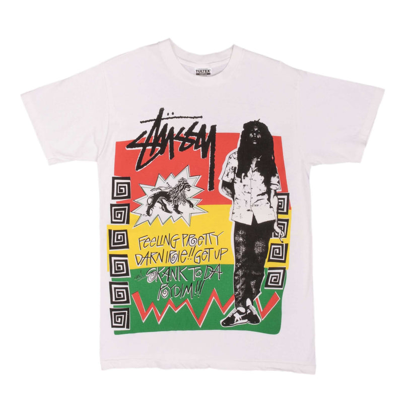 Bootleg Tee Shirt Stussy Bob Marley Size Medium Single Stitch