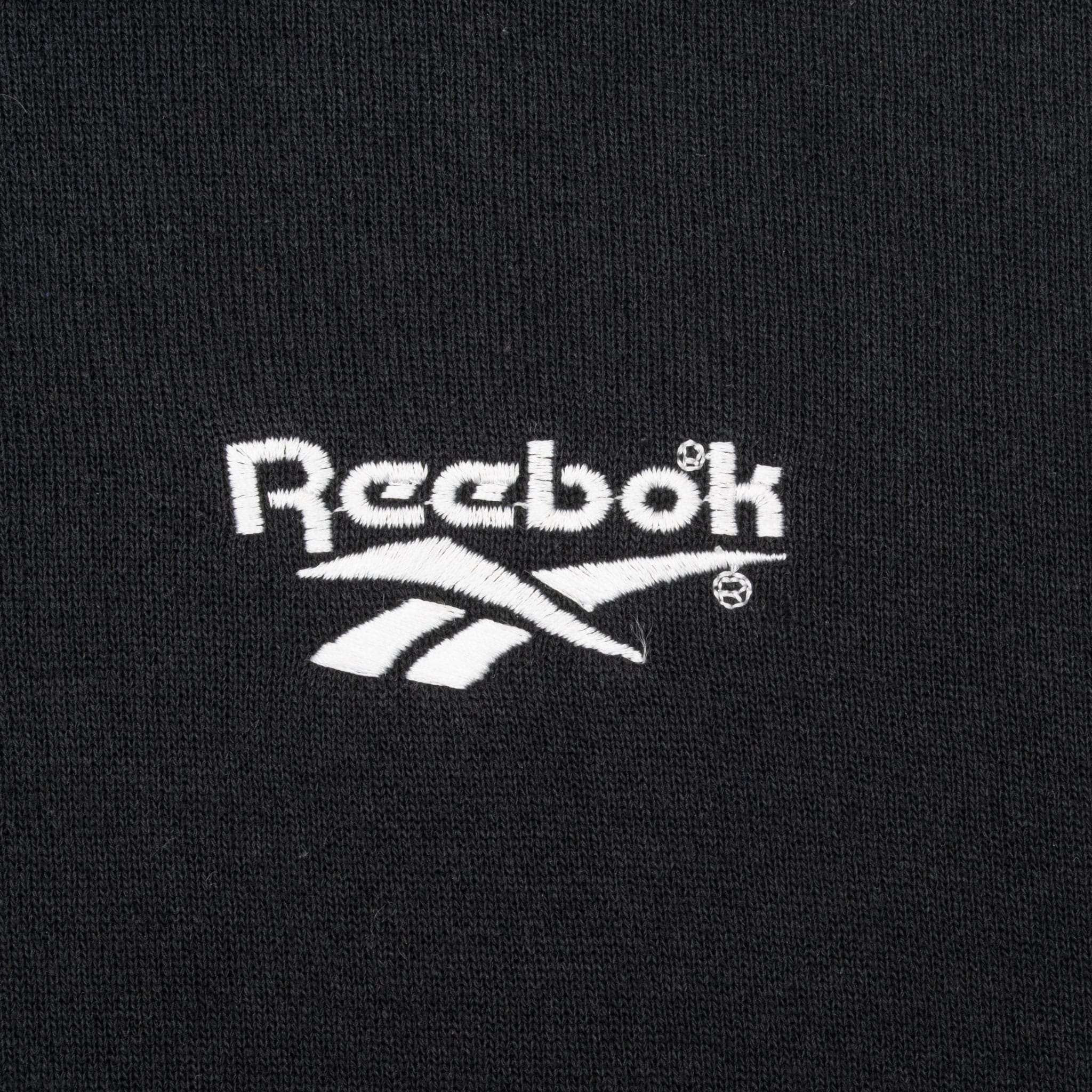 Vintage Reebok Black Hoodie Sweatshirt 1990S Size XL Made In USA