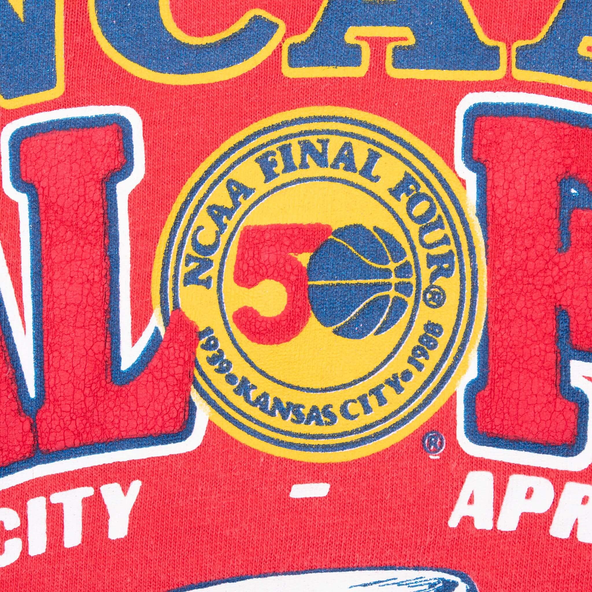 Vintage Ncaa Arizona Wildcats Final Four 1988 Tee Shirt Large Made In Usa With Single Stitch Sleeves