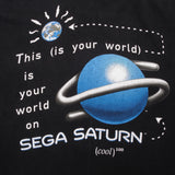 Vintage Sega Saturn 1990S This is your world on Sego Saturn Tee Shirt Size XL With Single Stitch Sleeves