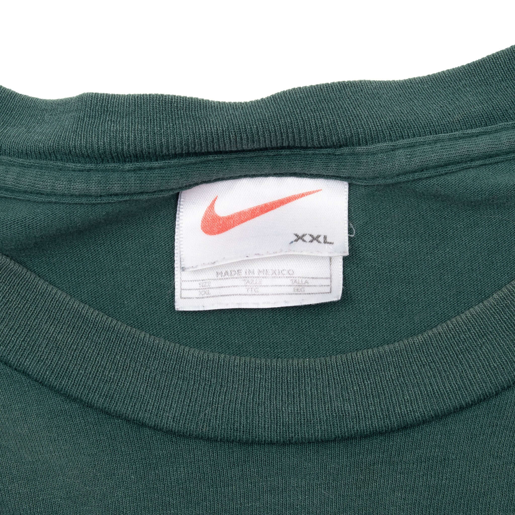 Vintage Nike Classic Green Tee Shirt 1990S Size 2XL