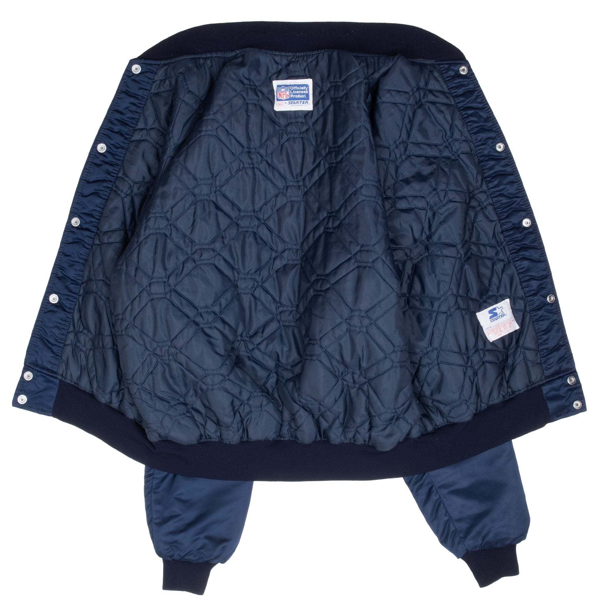 Vintage Nfl Chicago Bears Starter Satin Bomber Jacket 1990S Size XL Made In Usa