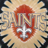 Vintage Tie Dye NFL New Orleans Saints Liquid Blue Tee Shirt 1990S Size Large