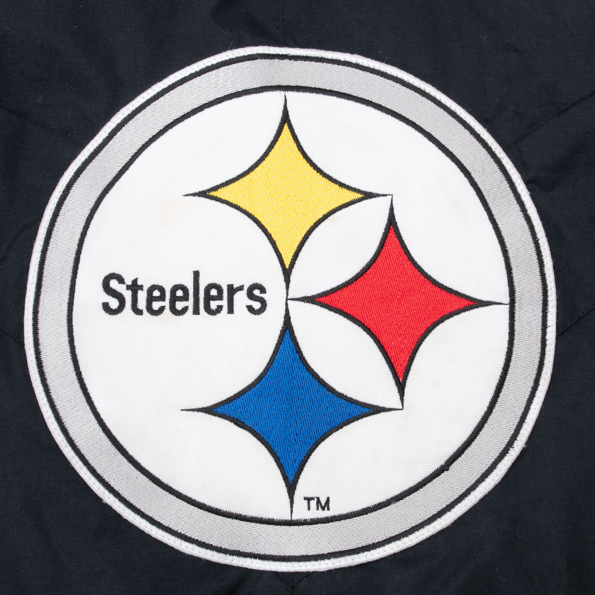 VINTAGE NFL PITTSBURG STEELERS HOODED COAT JACKET 1990S LARGE