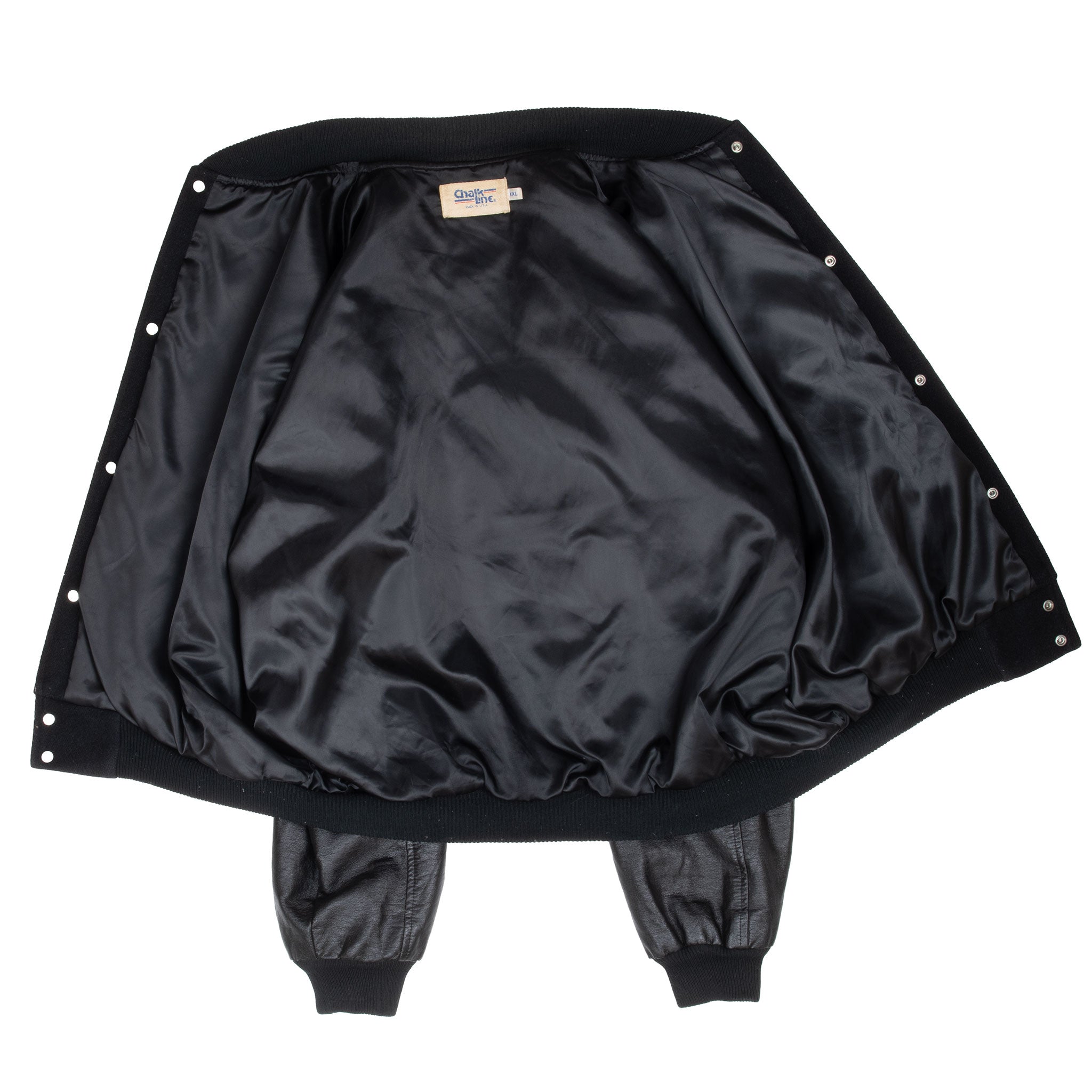 Vintage Nfl San Francisco 49Ers Chalk Line Wool Leather Bomber Varsity Jacket Size 2XL 1980S Made In USA