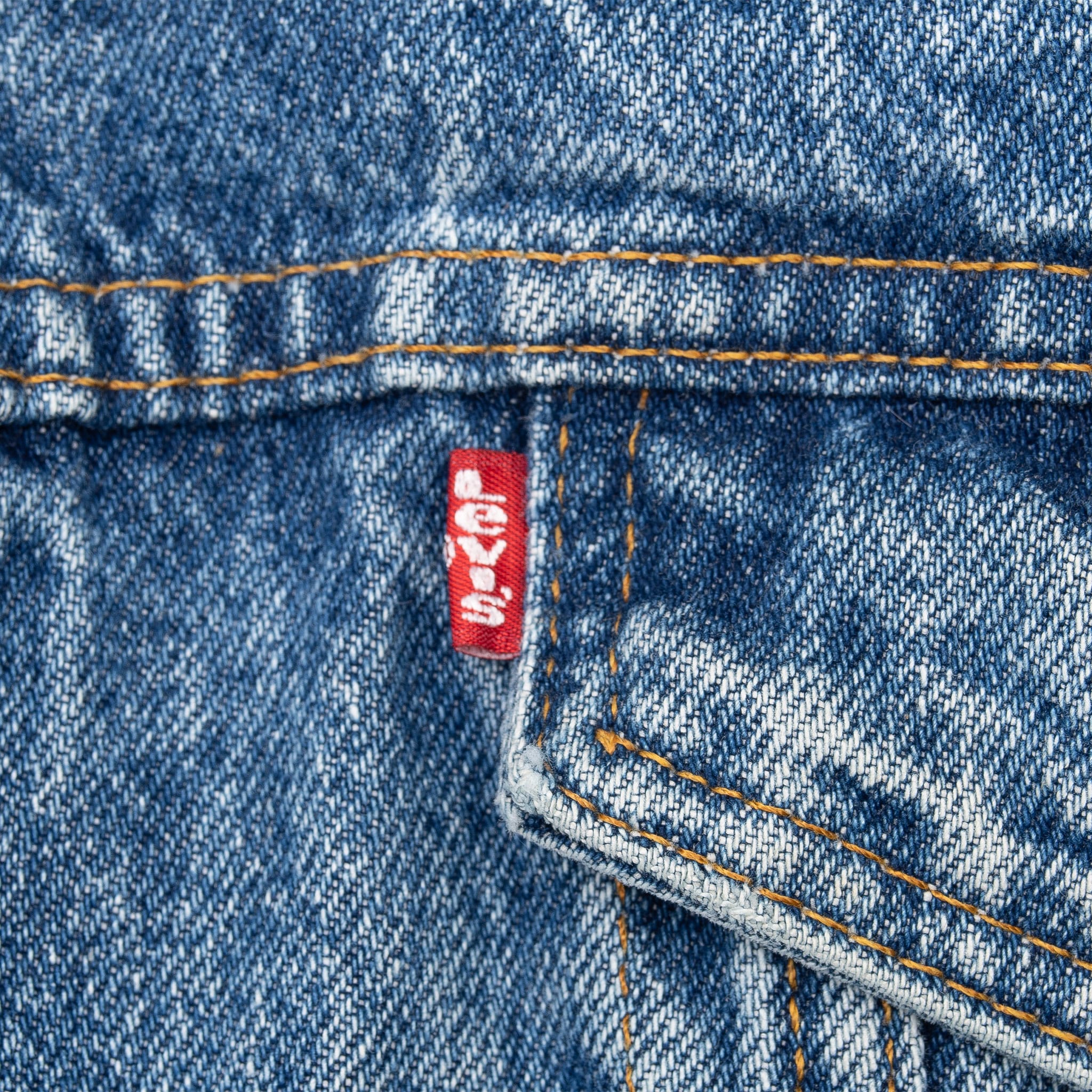 Vintage Levis Sherpa Trucker Blue Denim Jacket 1980S Size 42R Made In Usa