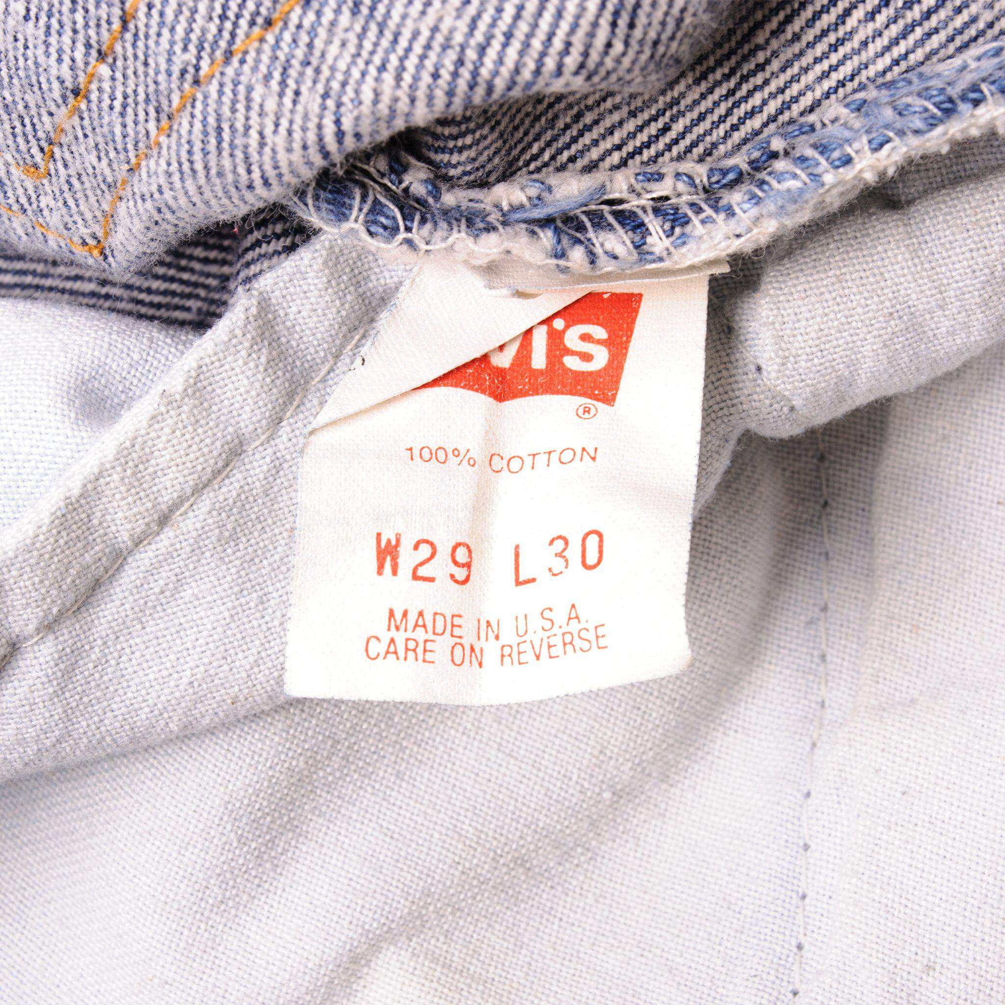 Vintage Label Tag Levi's Jeans 1988-1993