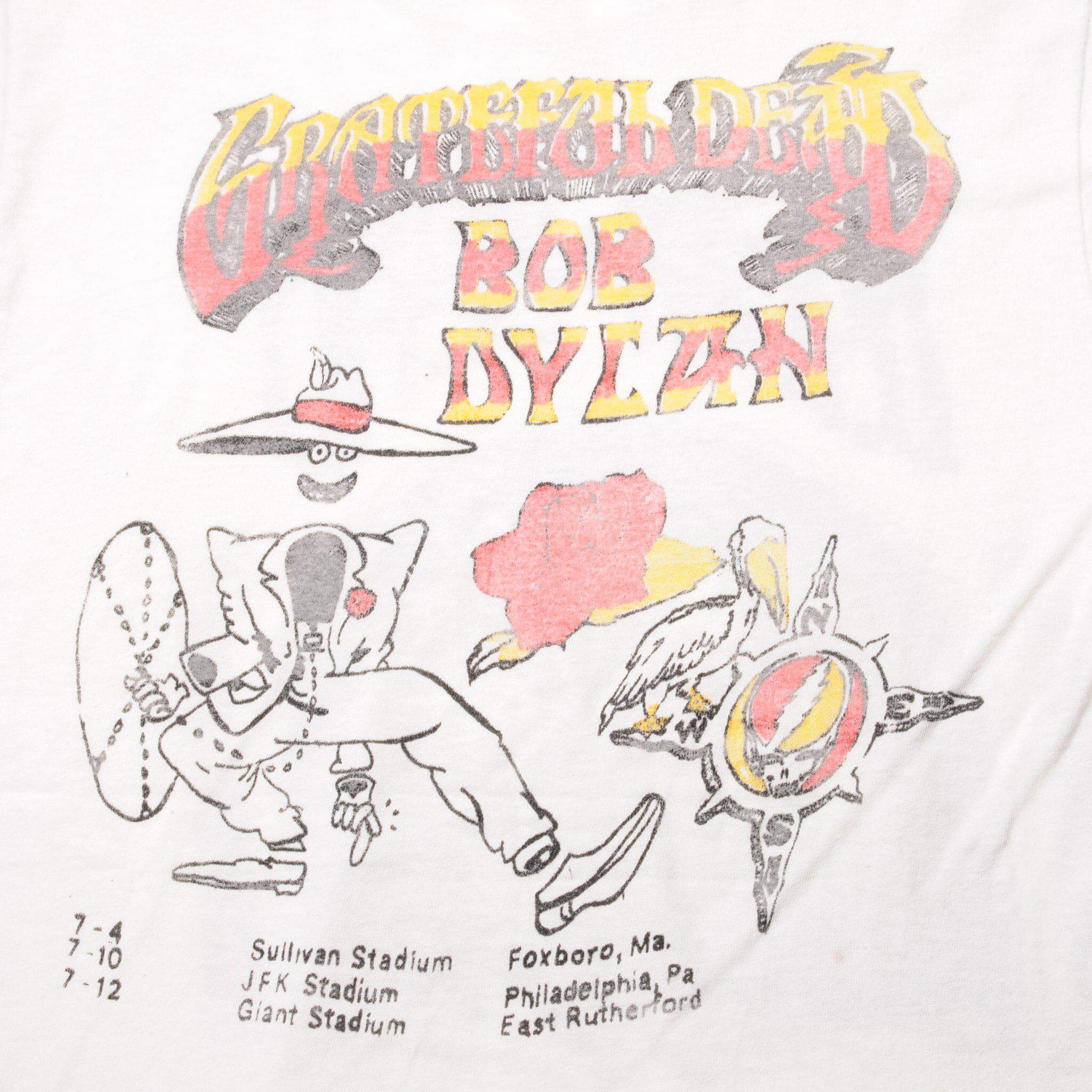VINTAGE BOB DYLAN AND GRATEFUL DEAD TEE SHIRT 1987 SIZE SMALL