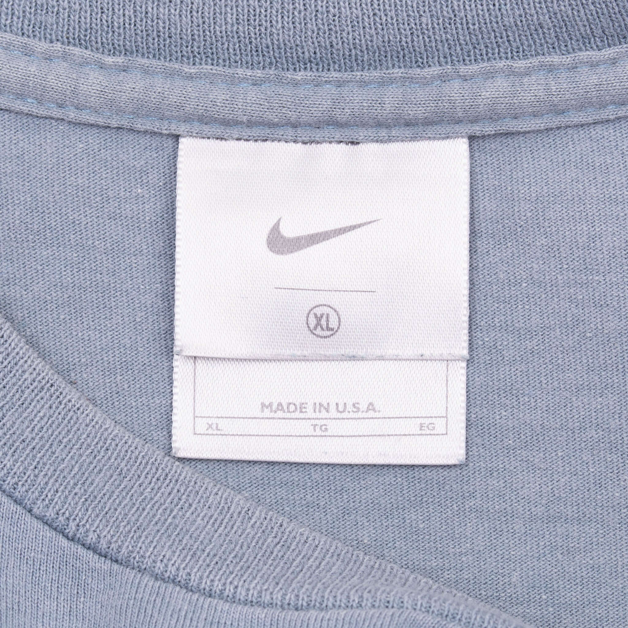 Vintage Nike Blue Tee Shirt 2000S Size XL Made In Usa