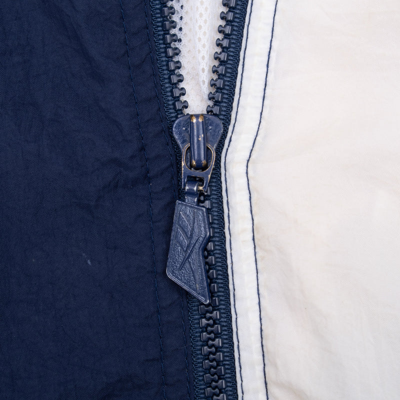 Vintage Reebok Blue And White Windbreaker Jacket 1990S Size Large