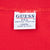 Vintage Guess Jeans Embroidered Red Tee Shirt 1990S Size Large Made In USA
