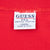 Vintage Guess Jeans Embroidered Red Tee Shirt 1990S Size Large Made In USA