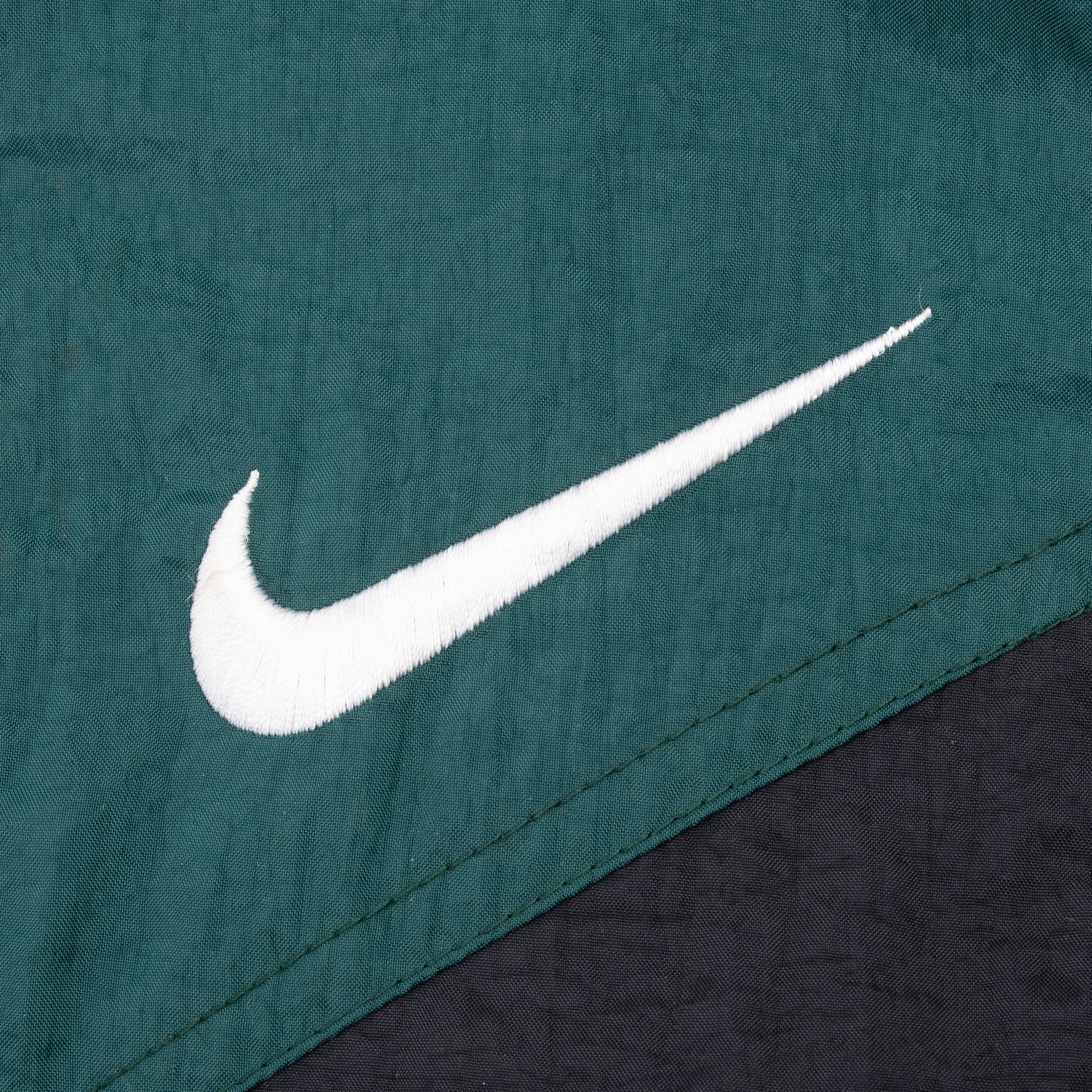 Vintage Nike Big Swoosh Green Windbreaker Jacket 1990S Size Large