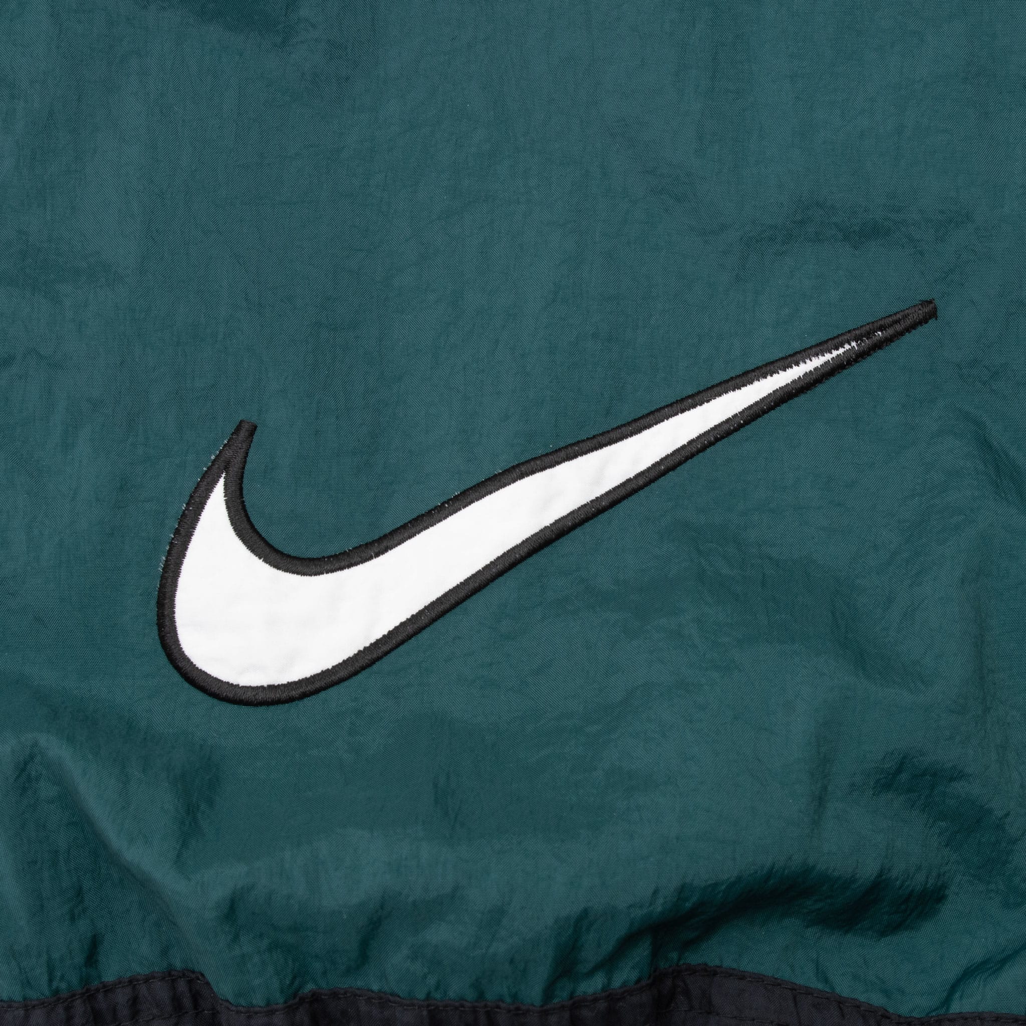 Vintage Nike Big Swoosh Green Windbreaker Jacket 1990S Size Large