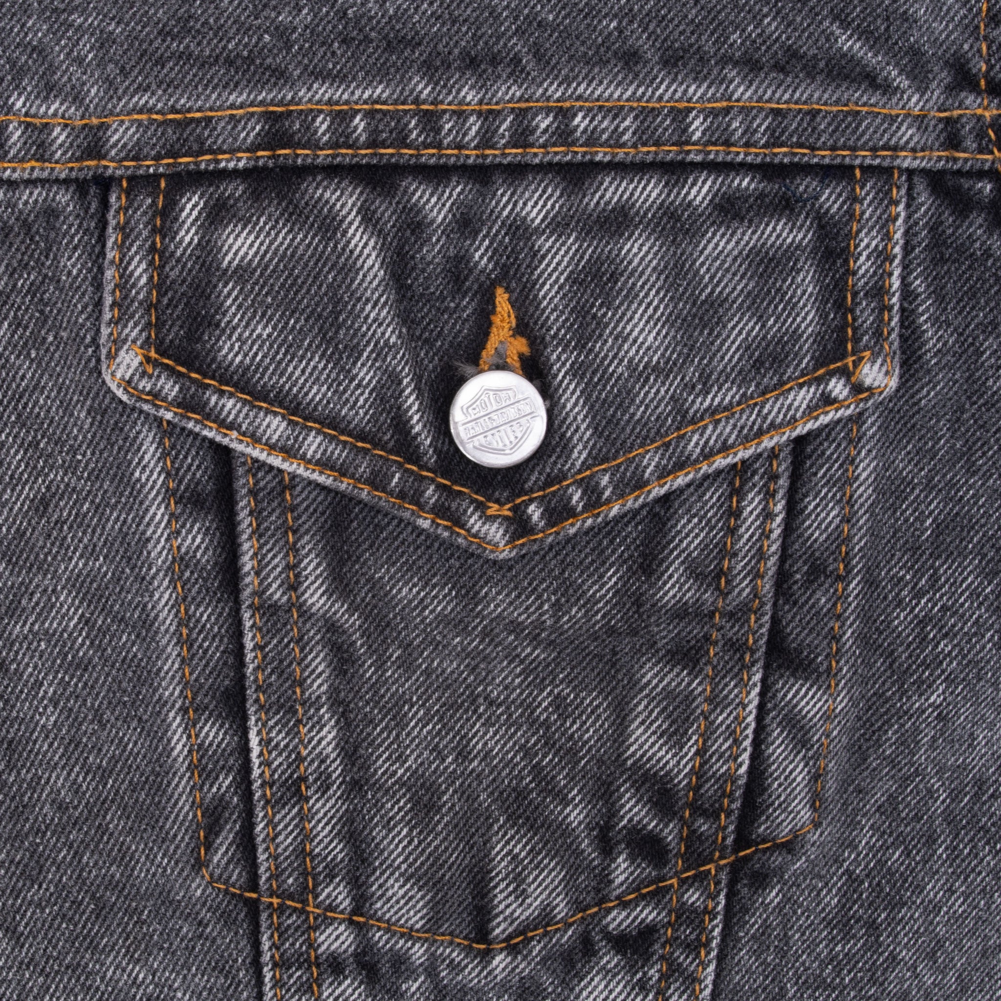 Vintage Harley Davidson Eagle American Legend Denim Jacket Size XL