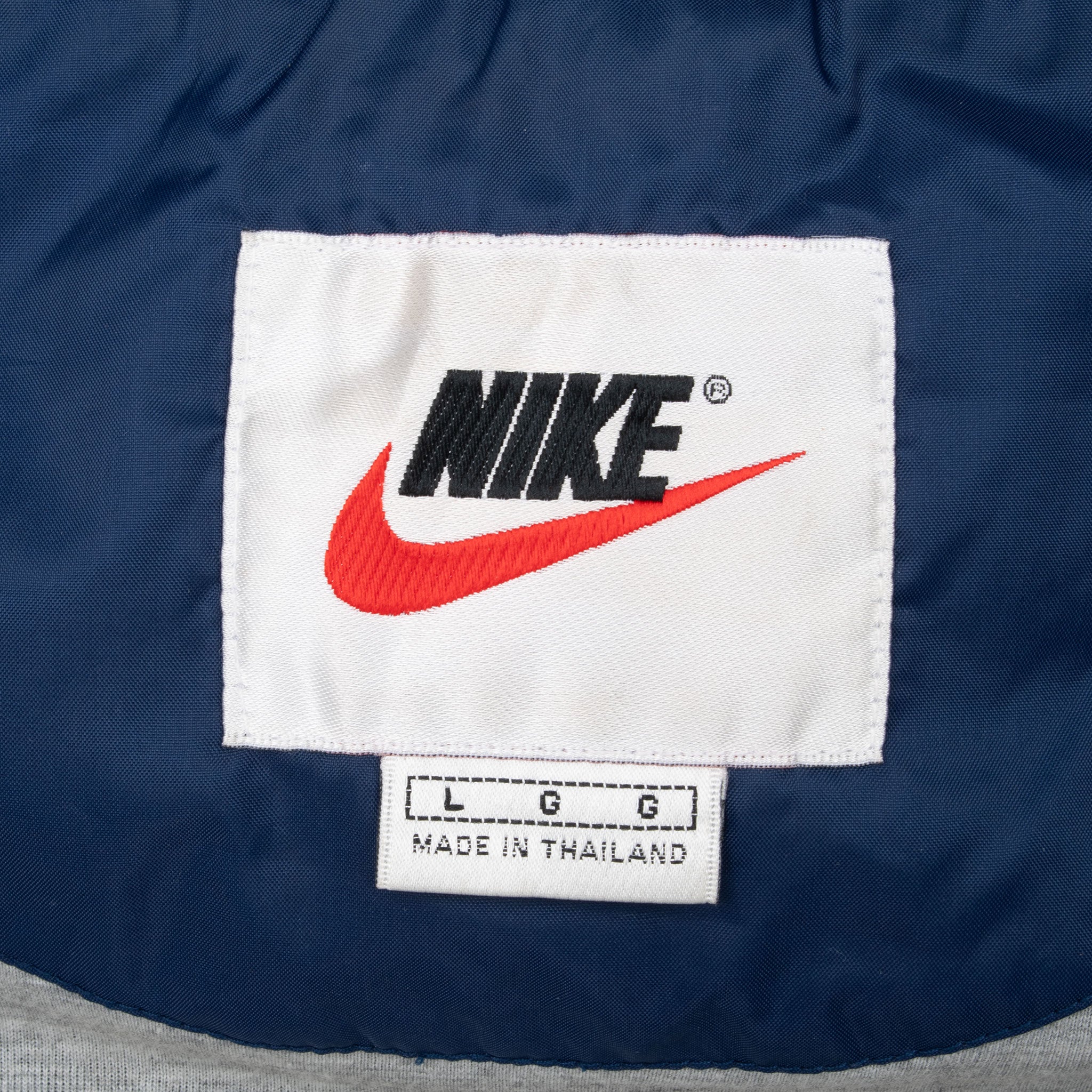 Vintage Nike Spellout Blue Windbreaker Jacket 1990S Size Large