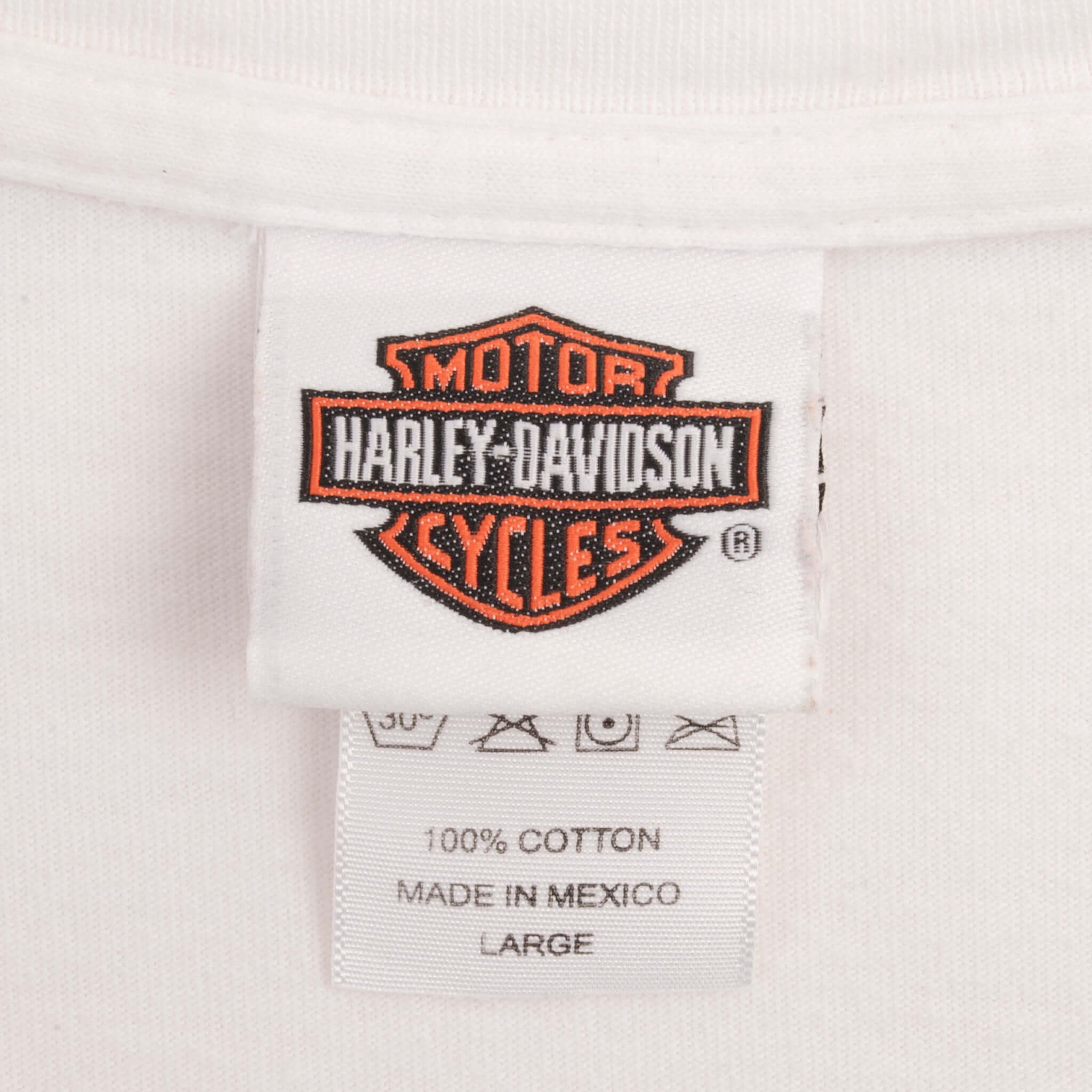 Vintage Harley Davidson Long Sleeves Flame Tee Shirt 2007 Size Large