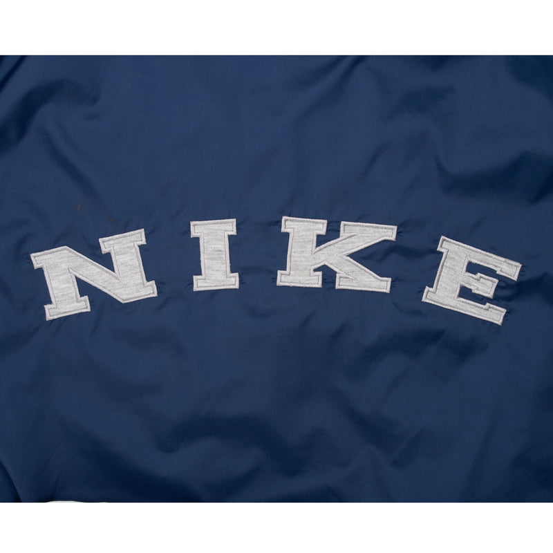 Vintage Nike Spellout Blue Windbreaker Jacket 1990S Size Large