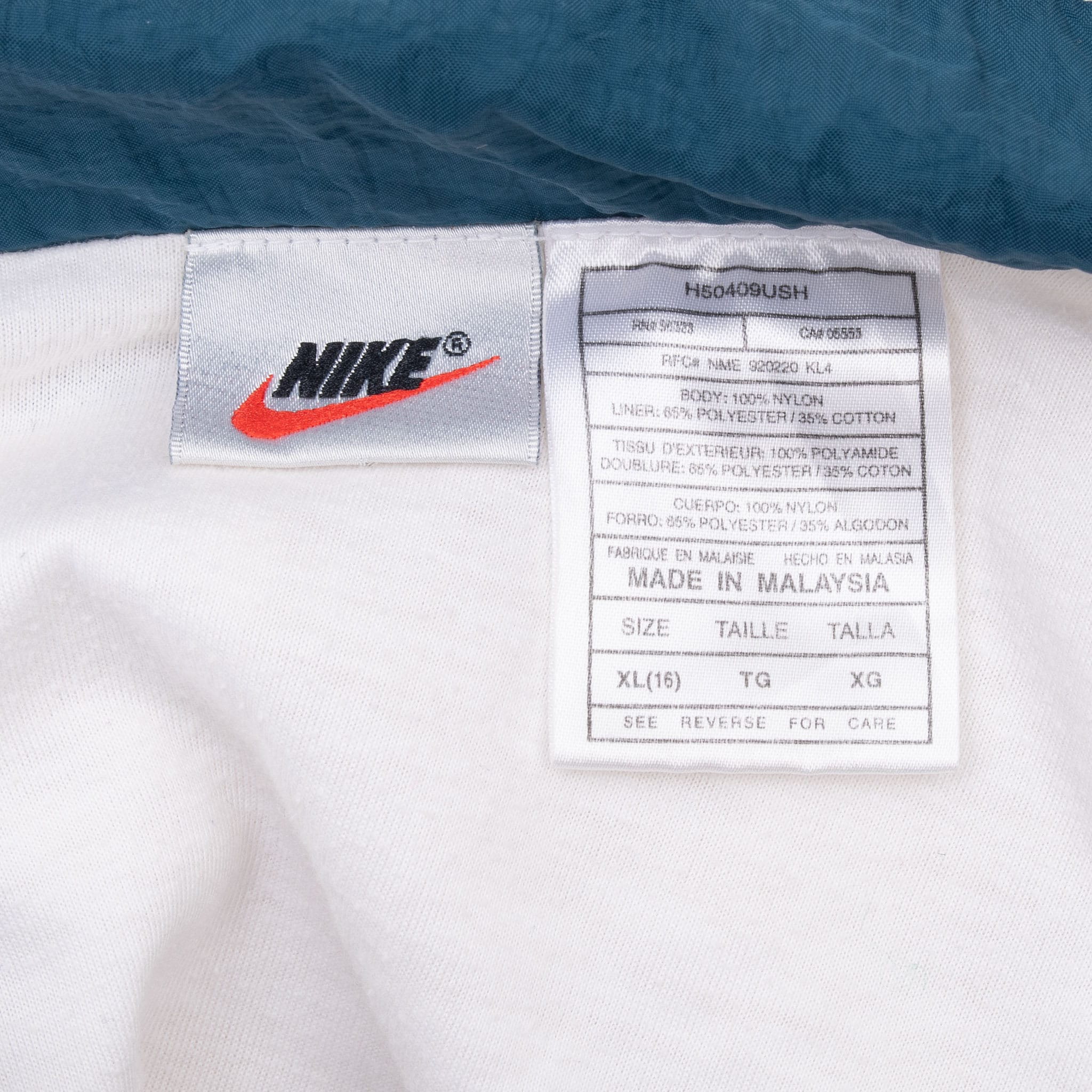 Vintage Nike Air Blue White Windbreaker Jacket 1990S Size XL Women's