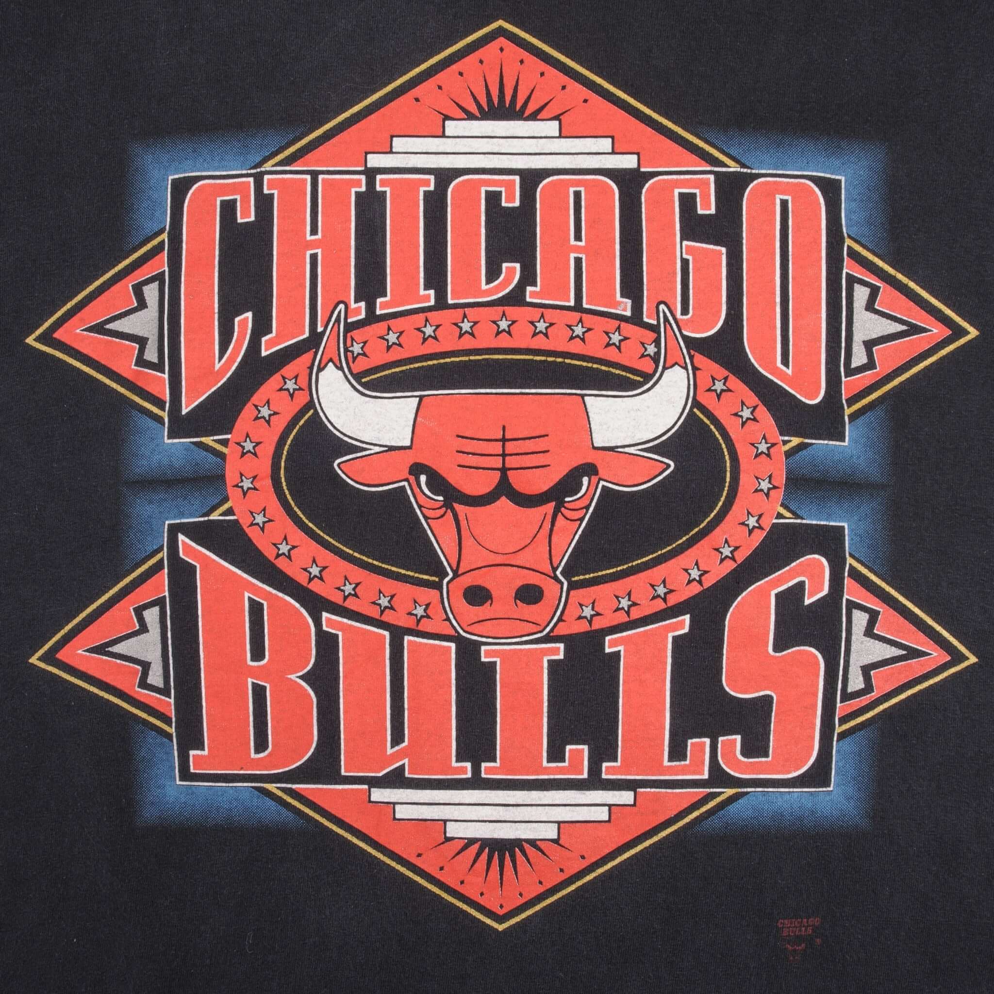 Vintage NBA Chicago Bulls 1990S Tee Shirt Size Large Made In USA With Single Stitch Sleeves