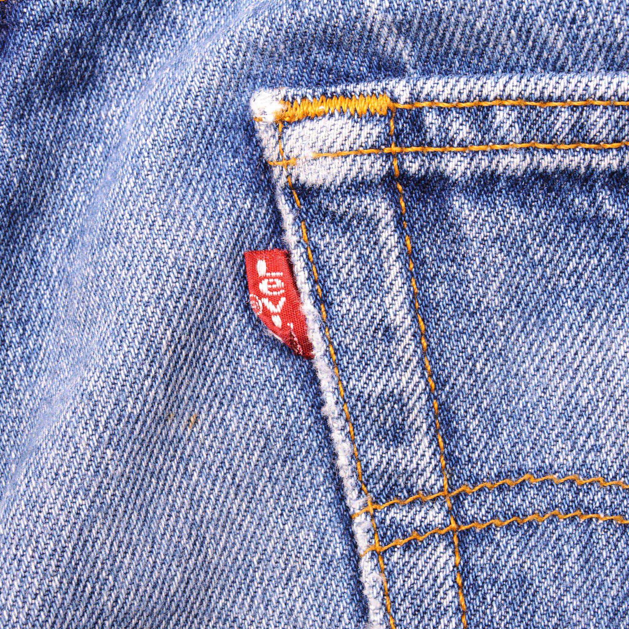 VINTAGE LEVIS 501 JEANS INDIGO SIZE W35 L29 1990's MADE IN USA