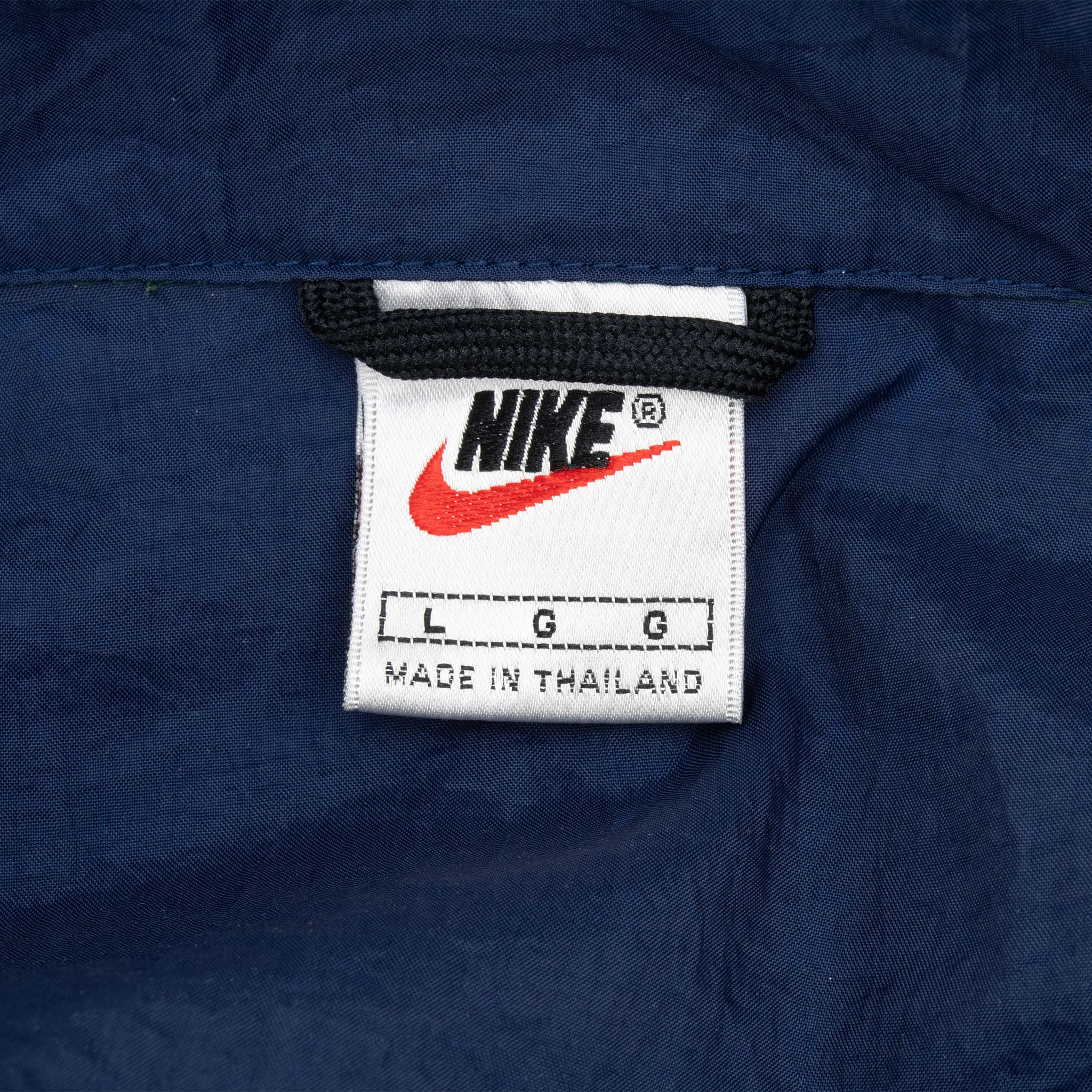 Vintage Nike Big Swoosh Green Blue Windbreaker Jacket 1990S Size Large