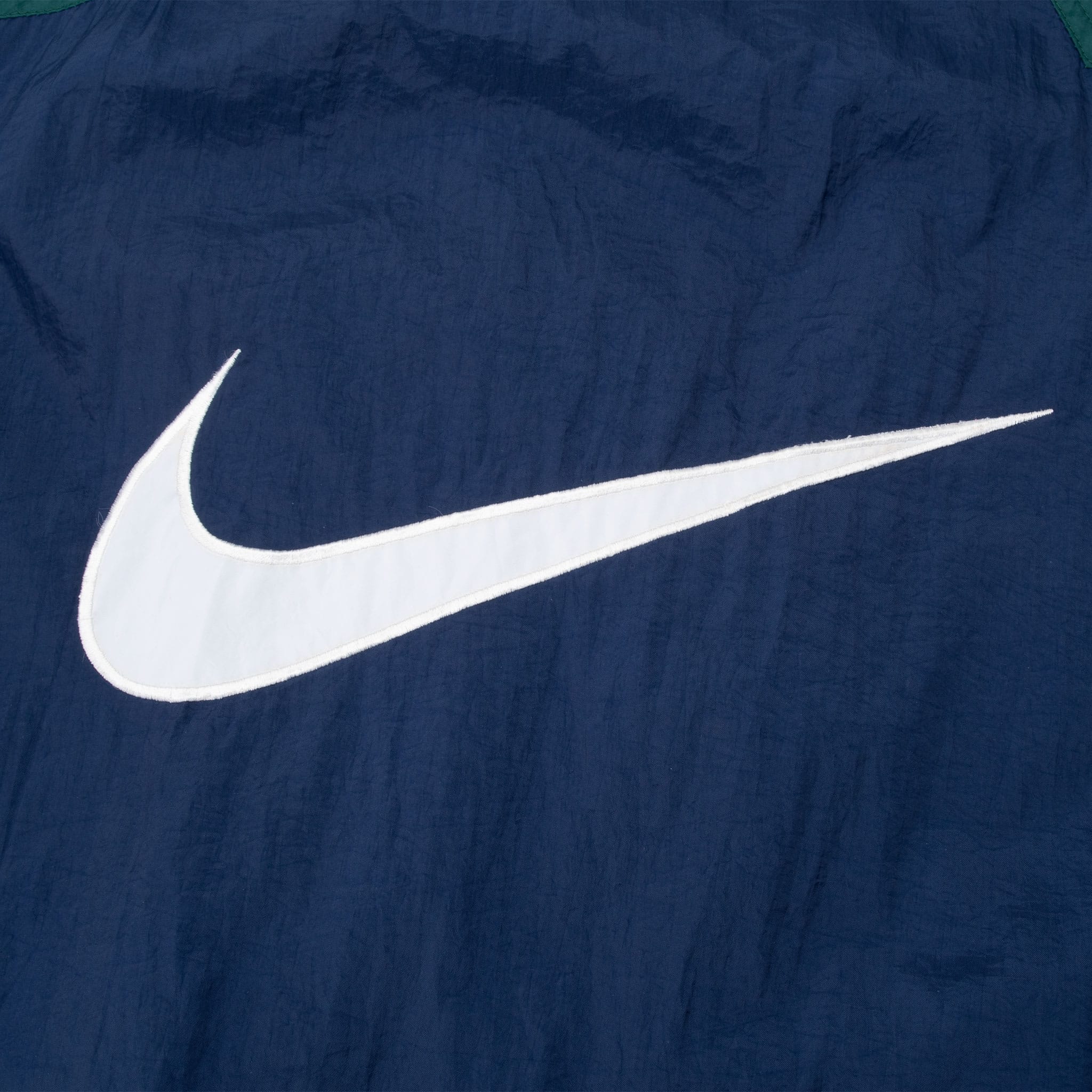 Vintage Nike Big Swoosh Green Blue Windbreaker Jacket 1990S Size Large