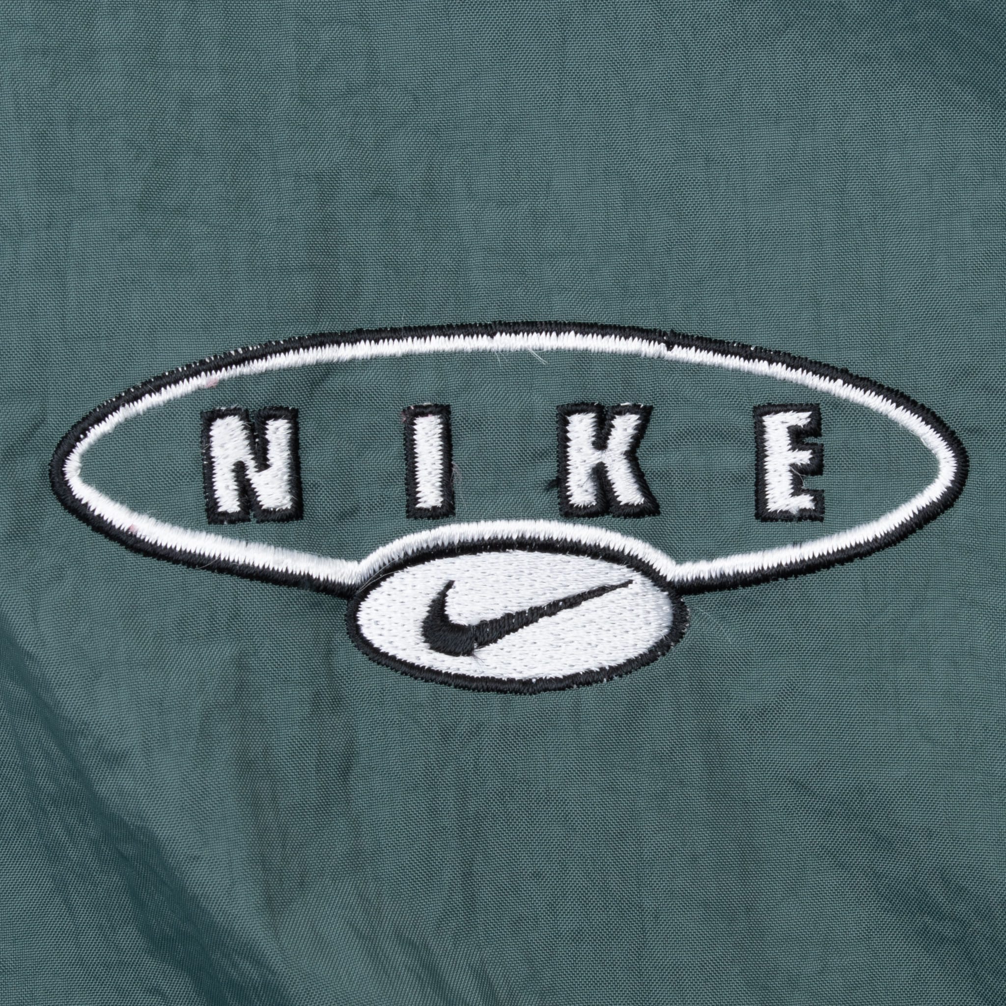 Vintage Nike Classic Swoosh Green Windbreaker Jacket 1990S Size XL