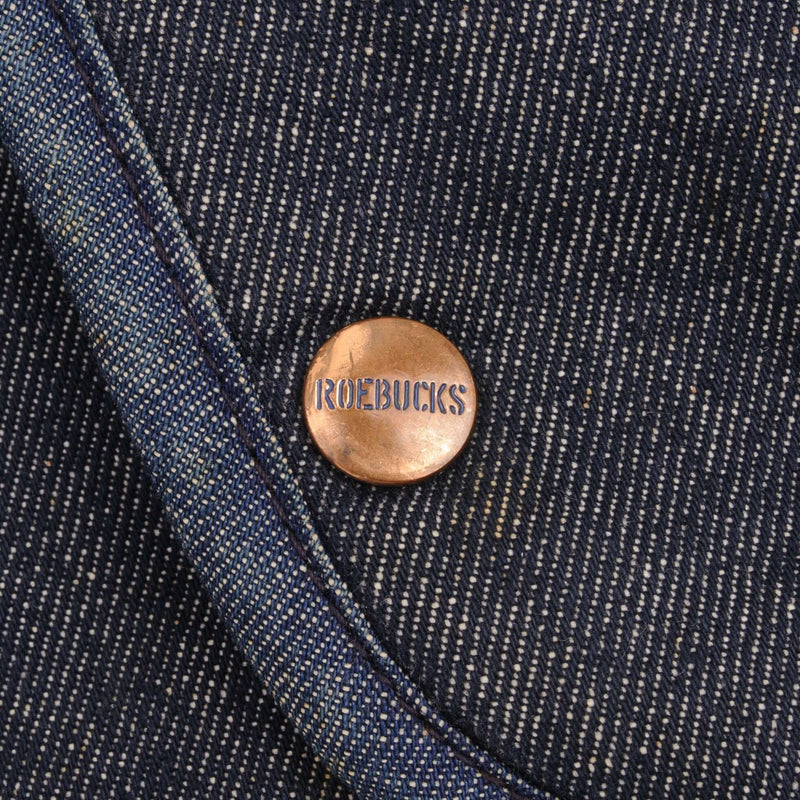 Vintage Roebucks Sherpa Vest Jacket Size Large Made In Usa 