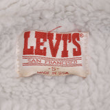 Vintage Levis Sherpa Trucker Denim Jacket Very Dark Wash Clean 1980s Size Small Made In USA
