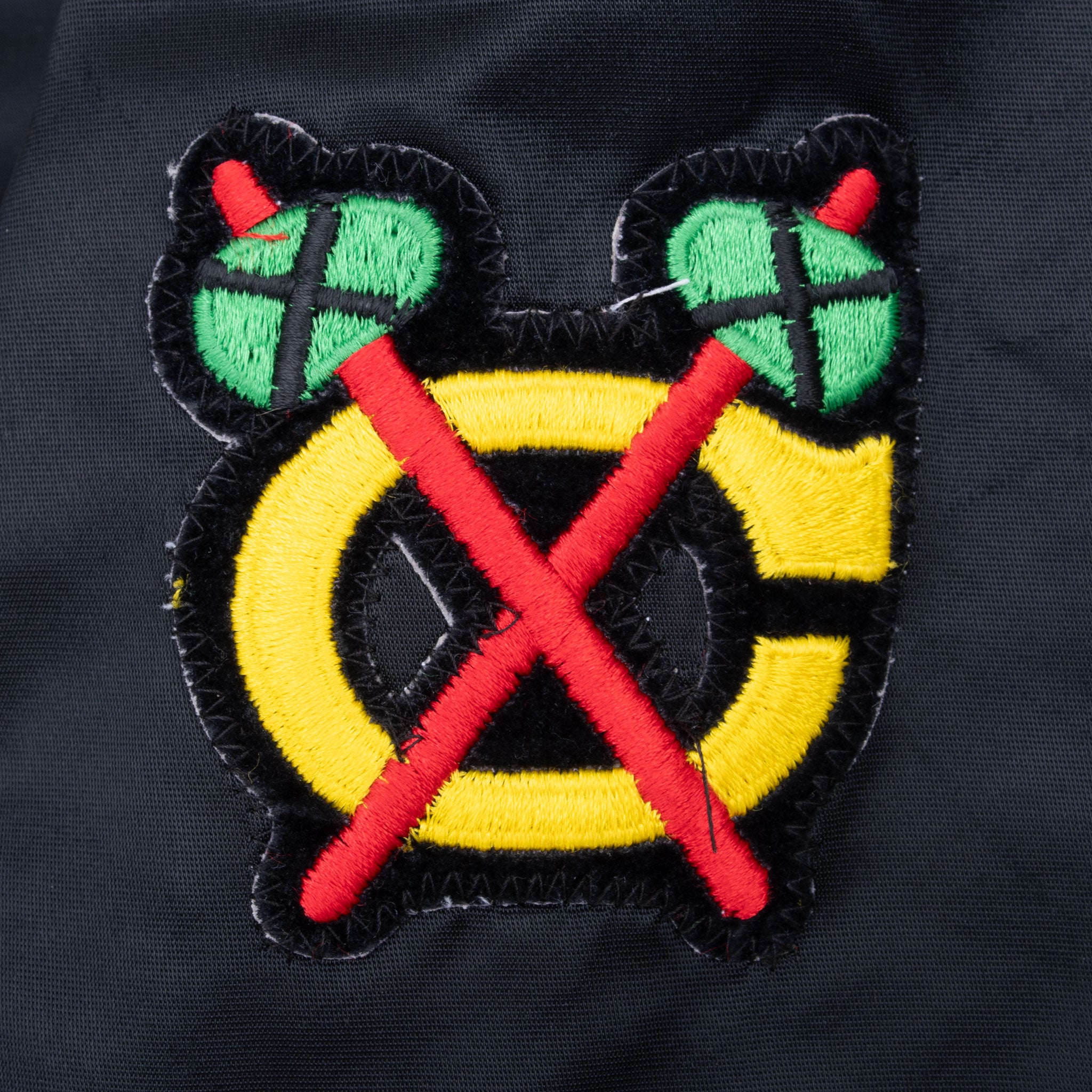 Vintage Nhl Chicago Blackhawk Starter Satin Bomber Jacket 1990S Size XL Made In Usa