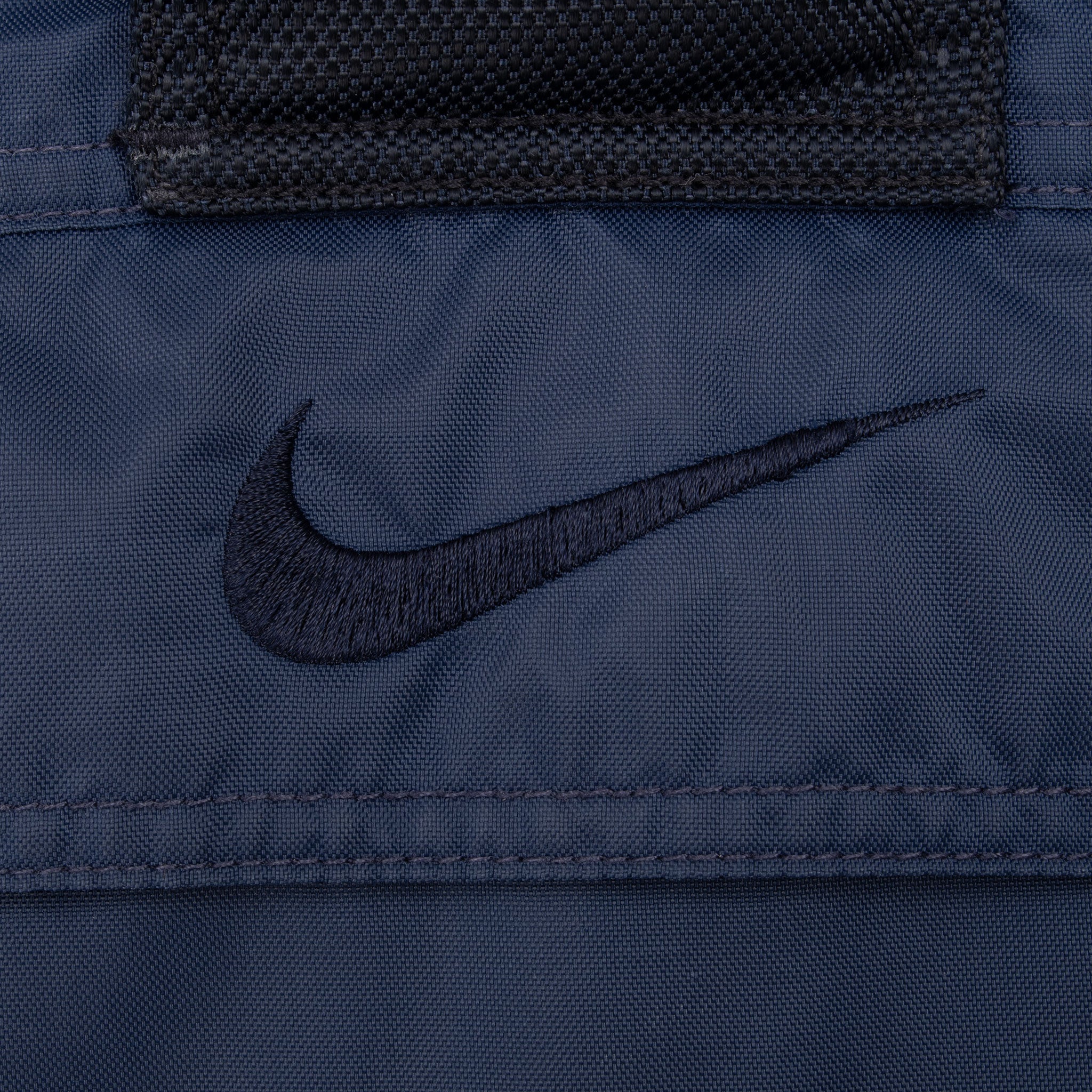 VINTAGE NIKE BIG SWOOSH BLUE HEAVY WINDBREAKER PULLOVER JACKET 1990S MEDIUM